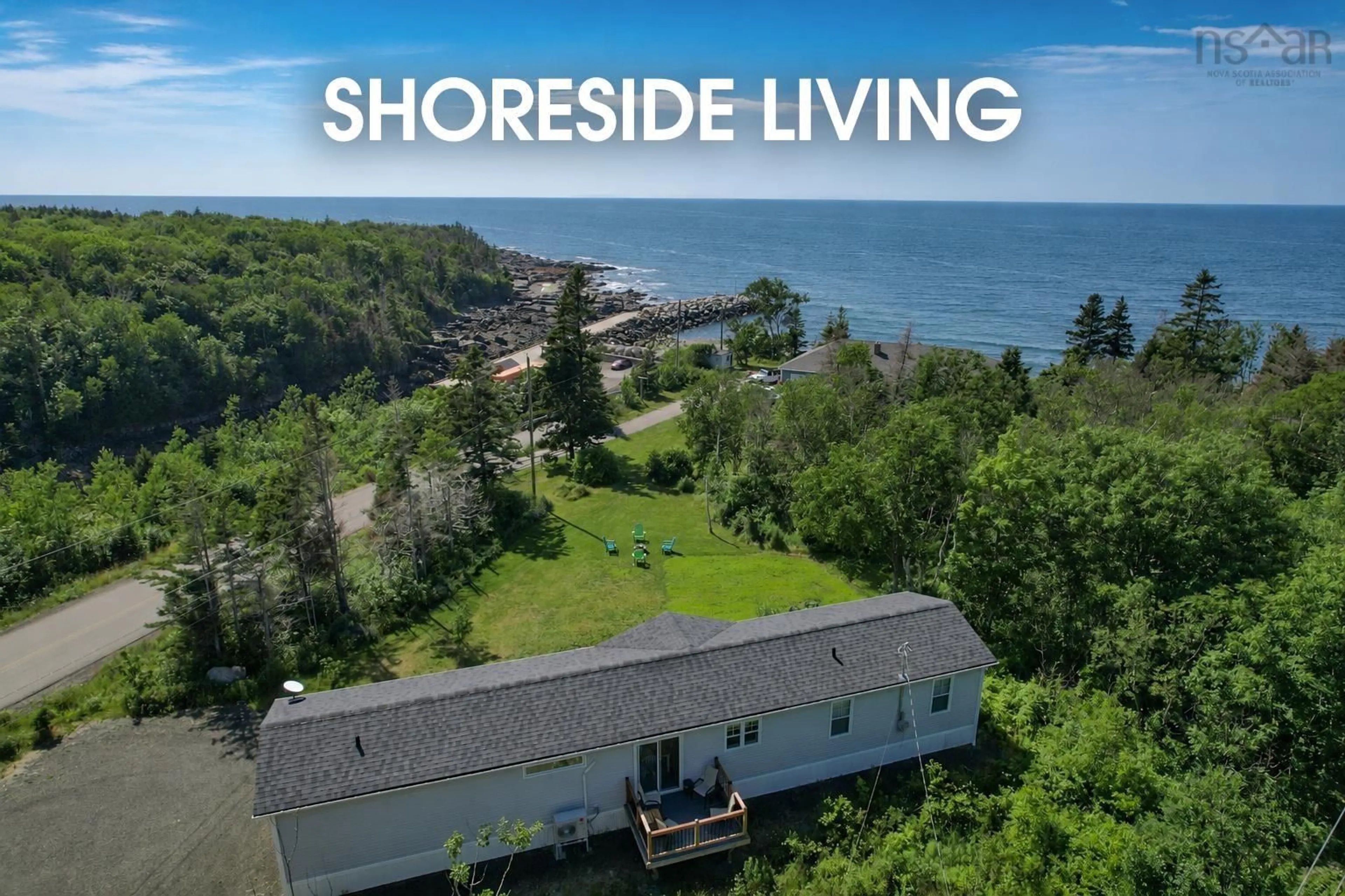 A pic from outside/outdoor area/front of a property/back of a property/a pic from drone, water/lake/river/ocean view for 80 Delaps Cove Rd, Delaps Cove Nova Scotia B0S 1A0