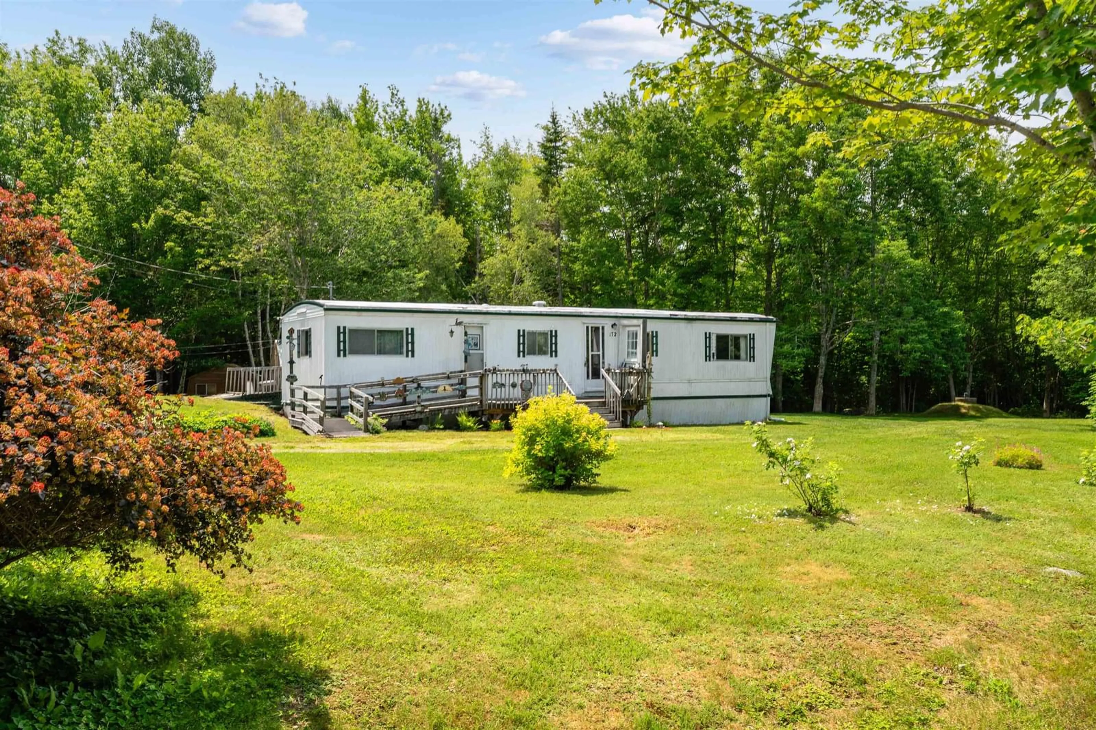 A pic from outside/outdoor area/front of a property/back of a property/a pic from drone, forest/trees view for 172 Llewellyn Rd, Middlewood Nova Scotia B4V 6L5