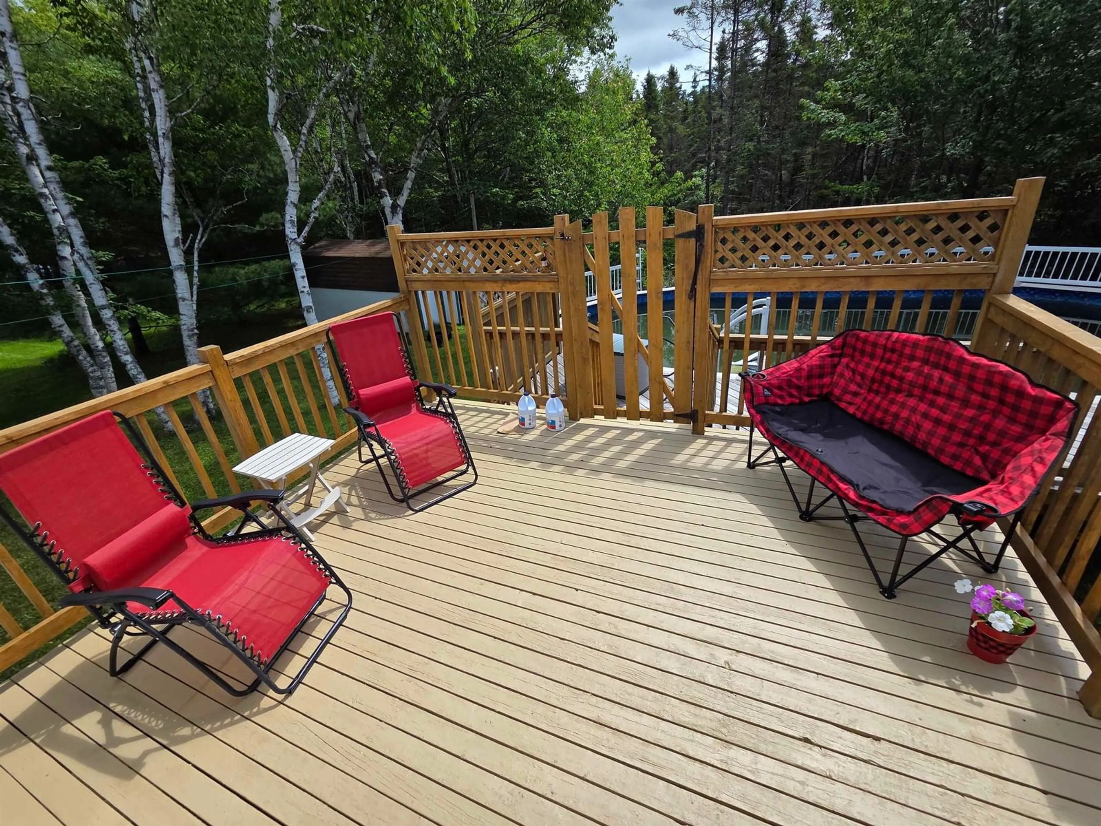 Patio, water/lake/river/ocean view for 33 Carmichael Dr, Sydney River Nova Scotia B1S 3K3