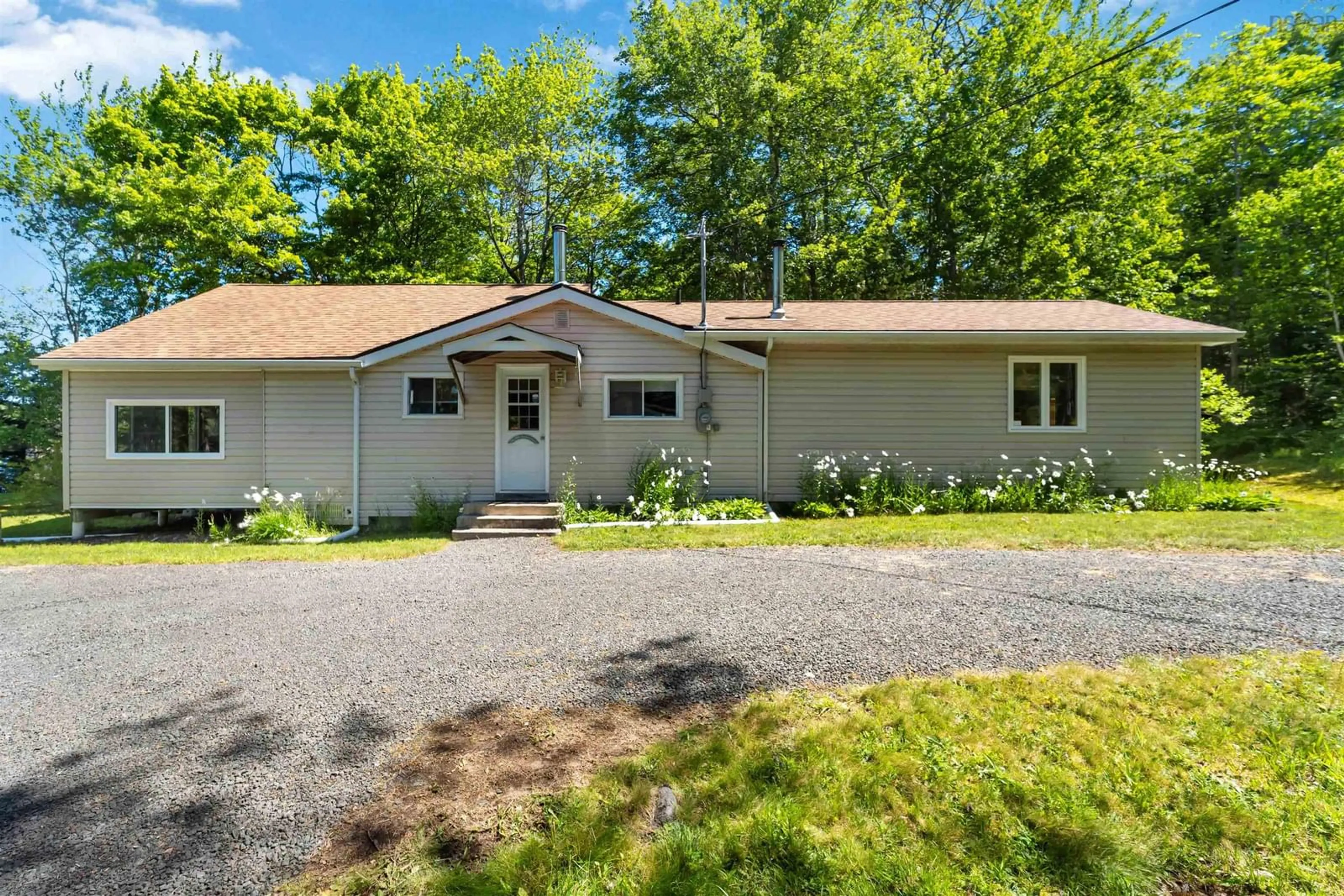 Home with vinyl exterior material, street for 3021 Sissiboo Rd, Doucetteville Nova Scotia B0W 3T0