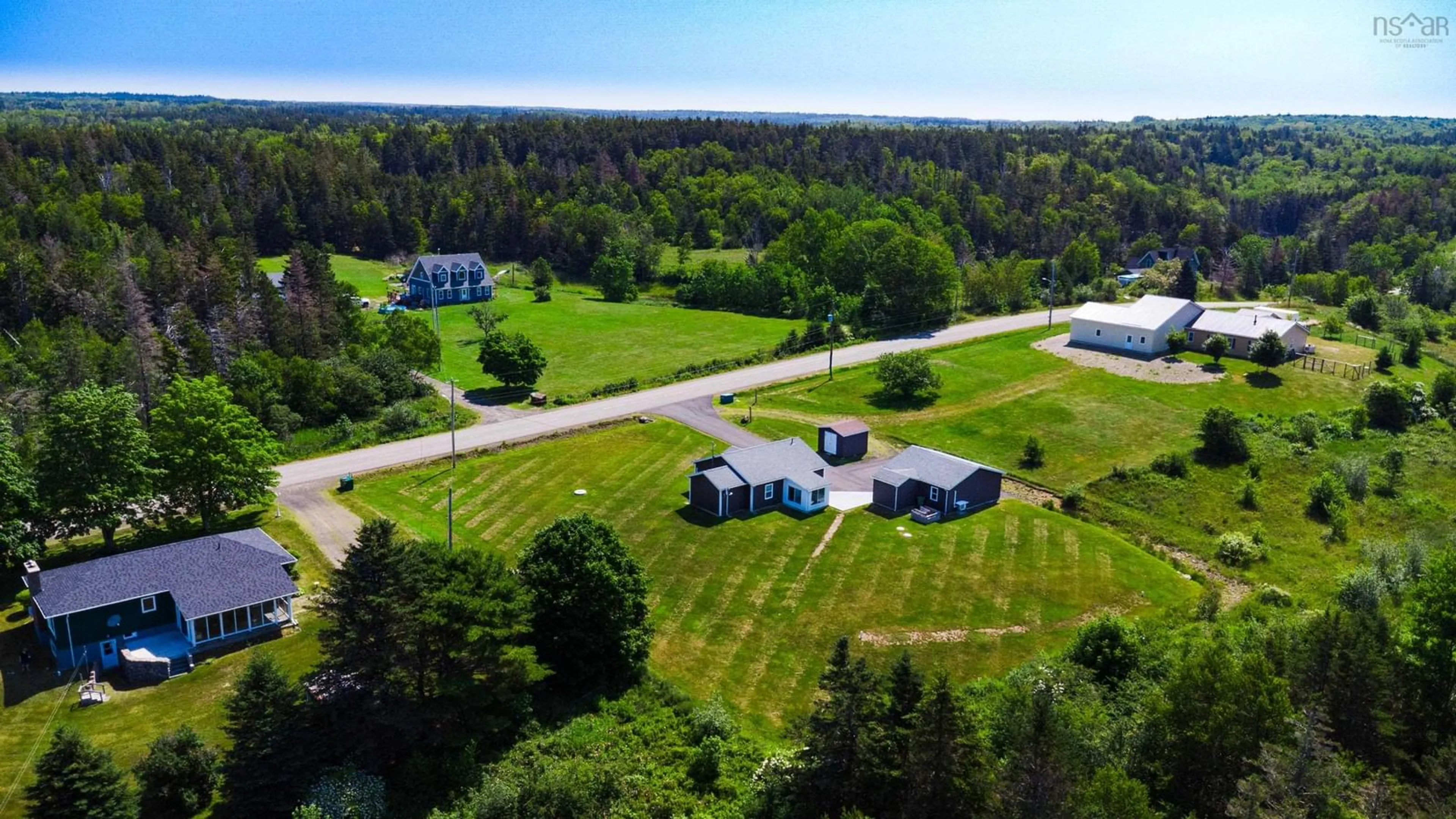 A pic from outside/outdoor area/front of a property/back of a property/a pic from drone, water/lake/river/ocean view for 112 North Range Cross Road, Barton Nova Scotia B0W 1H0