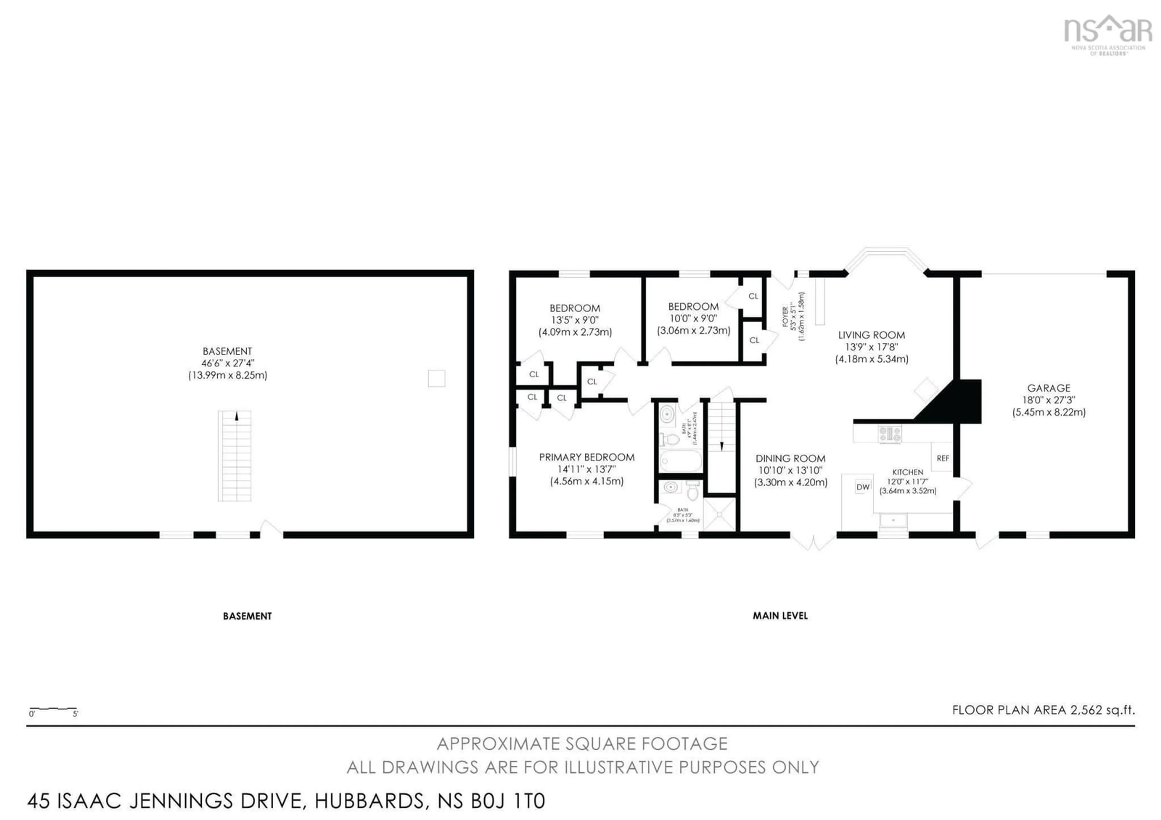 Floor plan for 45 Isaac Jennings Dr, Mill Cove Nova Scotia B0J 1T0