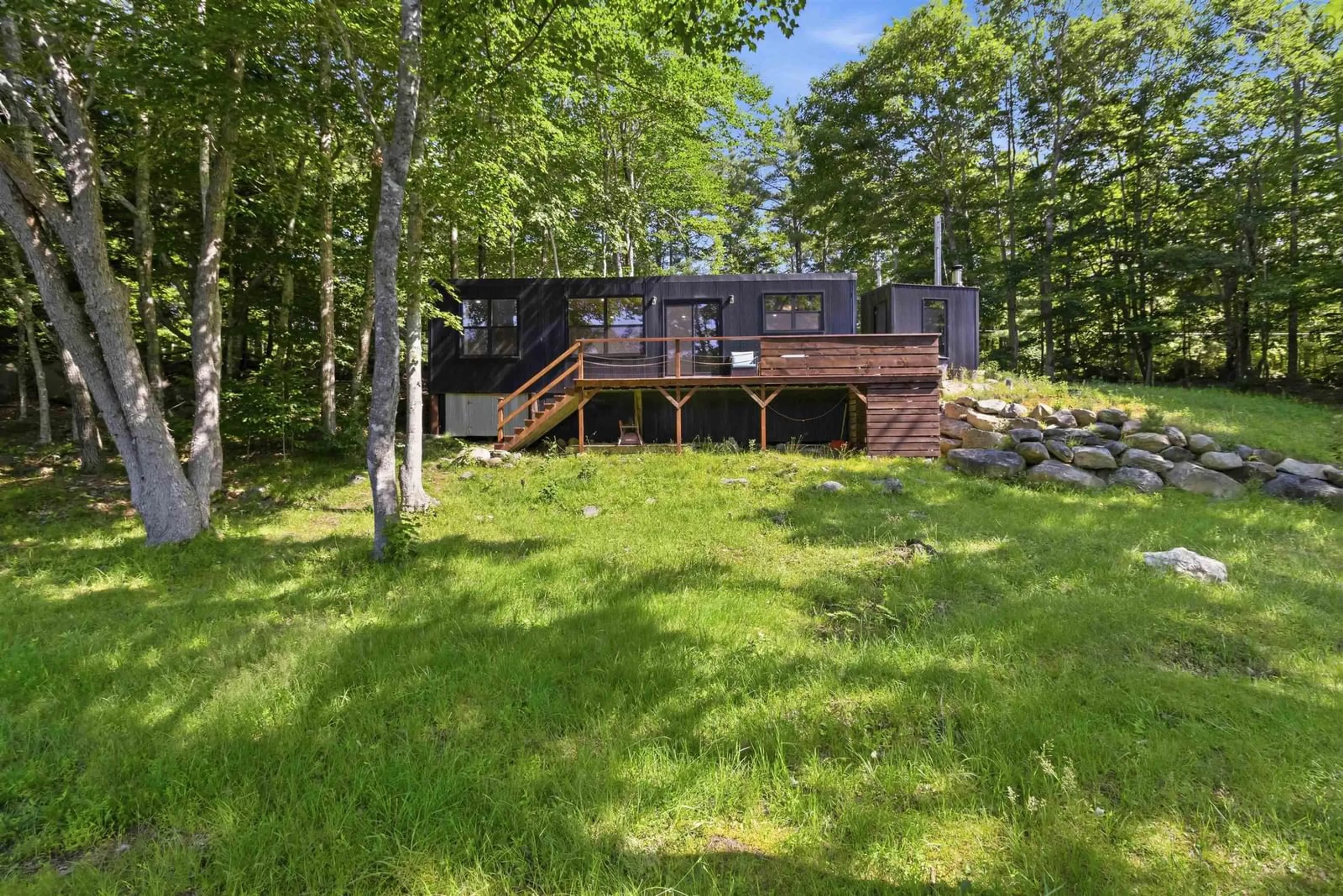 Patio, water/lake/river/ocean view for 2279 Medway River Rd, Riversdale Nova Scotia B0J 2H0