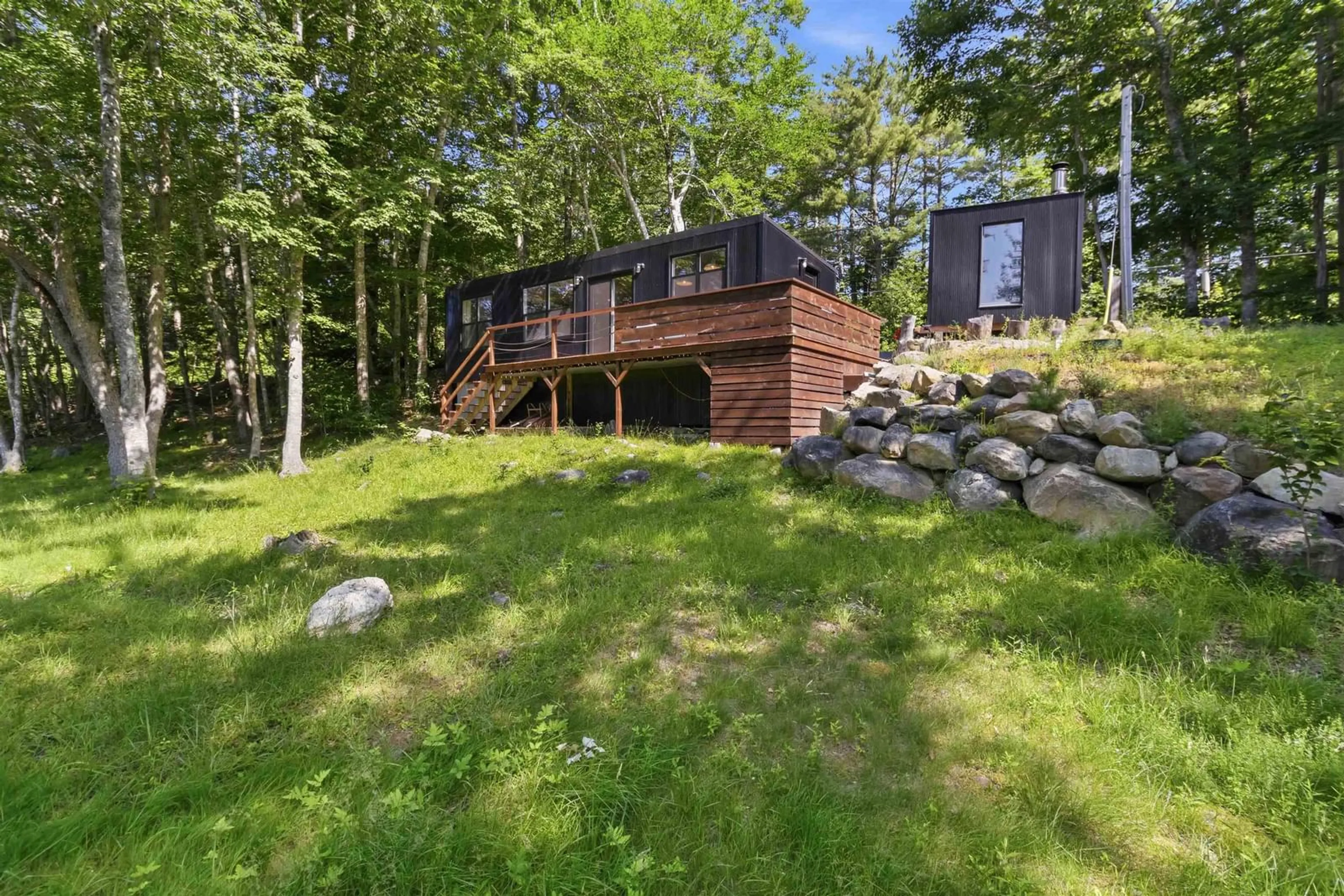 Patio, water/lake/river/ocean view for 2279 Medway River Rd, Riversdale Nova Scotia B0J 2H0
