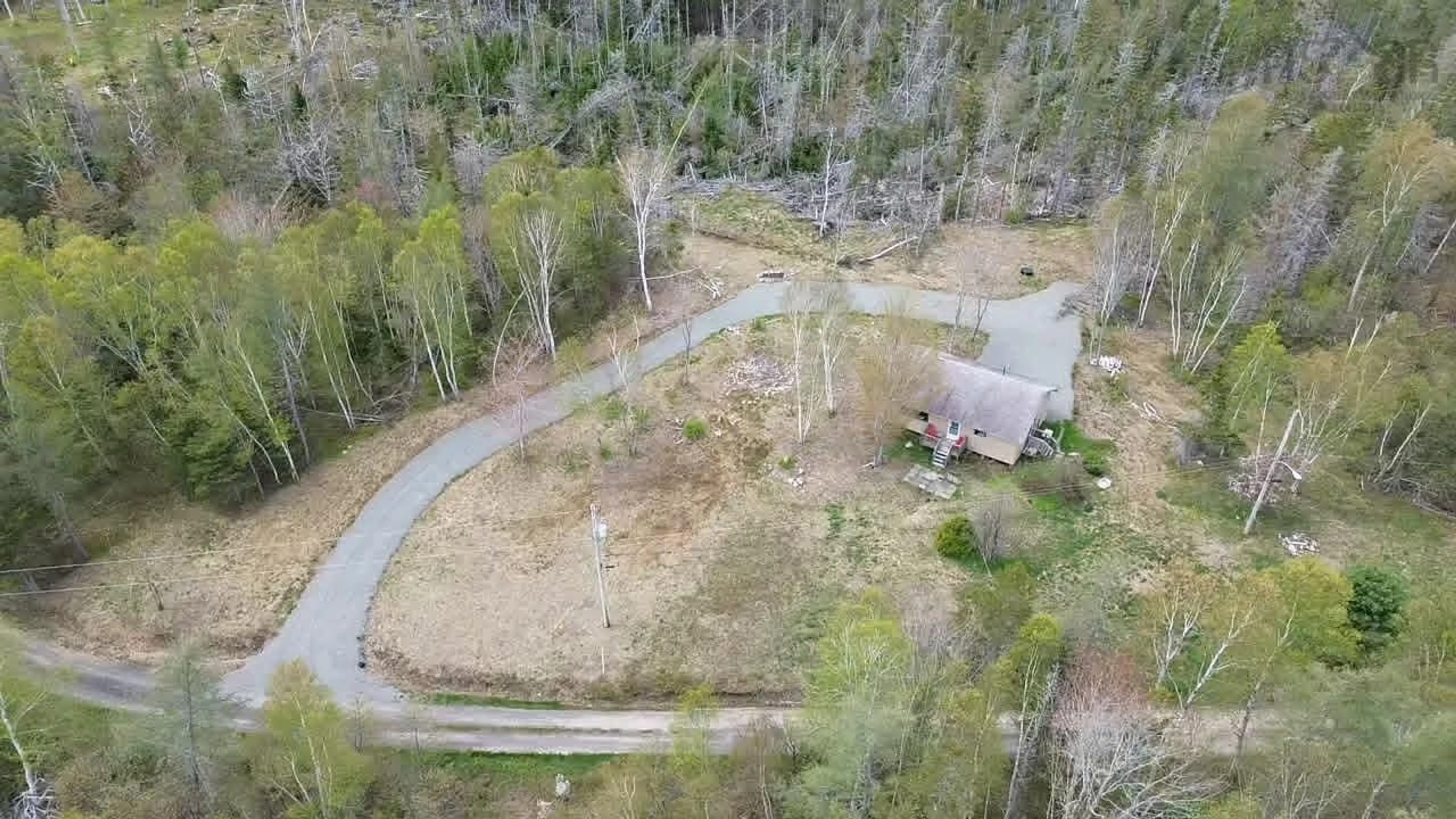 A pic from outside/outdoor area/front of a property/back of a property/a pic from drone, forest/trees view for 4299 Grand Mira North Rd, Huntington Nova Scotia B1K 1V7
