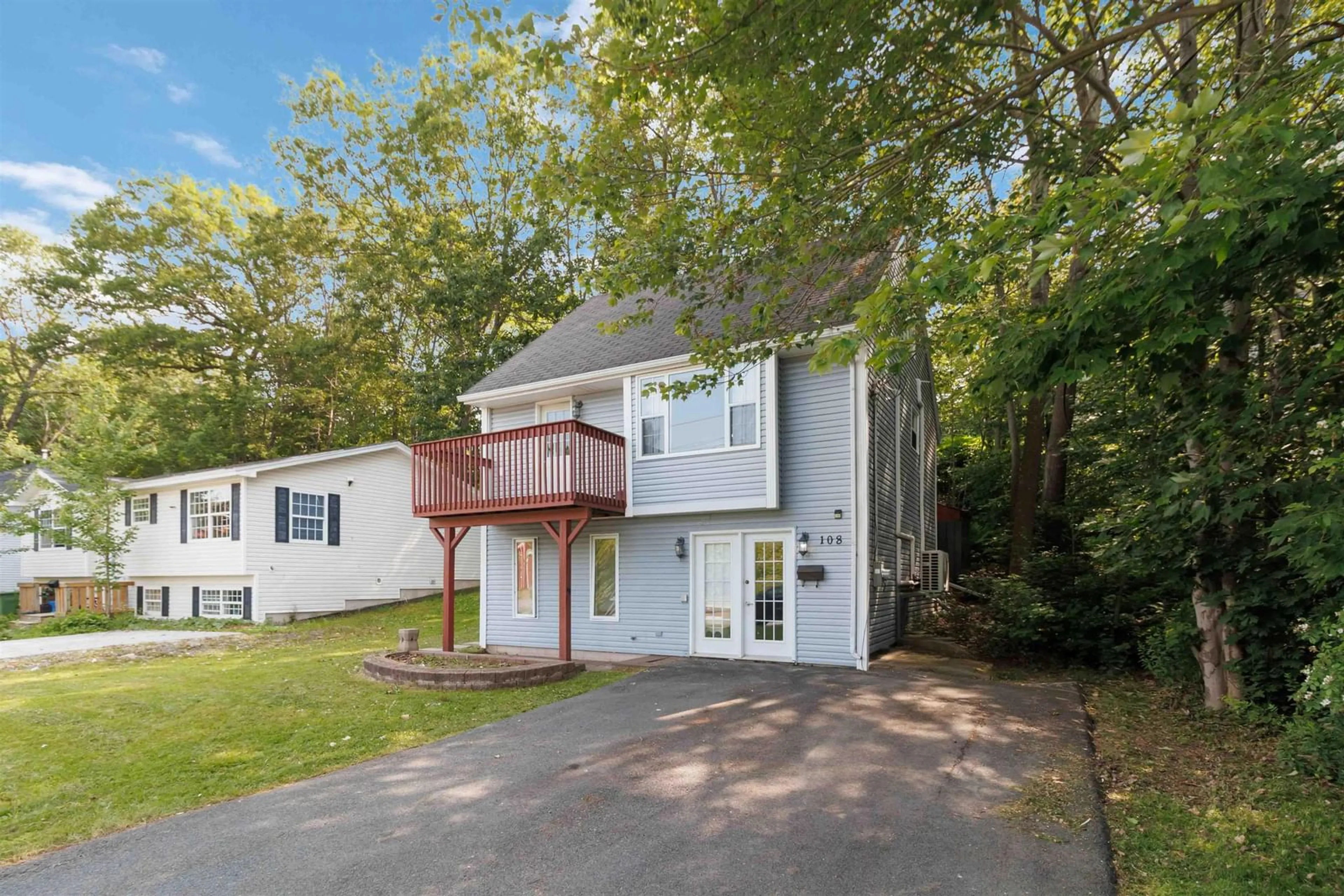 Home with vinyl exterior material, street for 108 River Lane, Bedford Nova Scotia B4A 4J5
