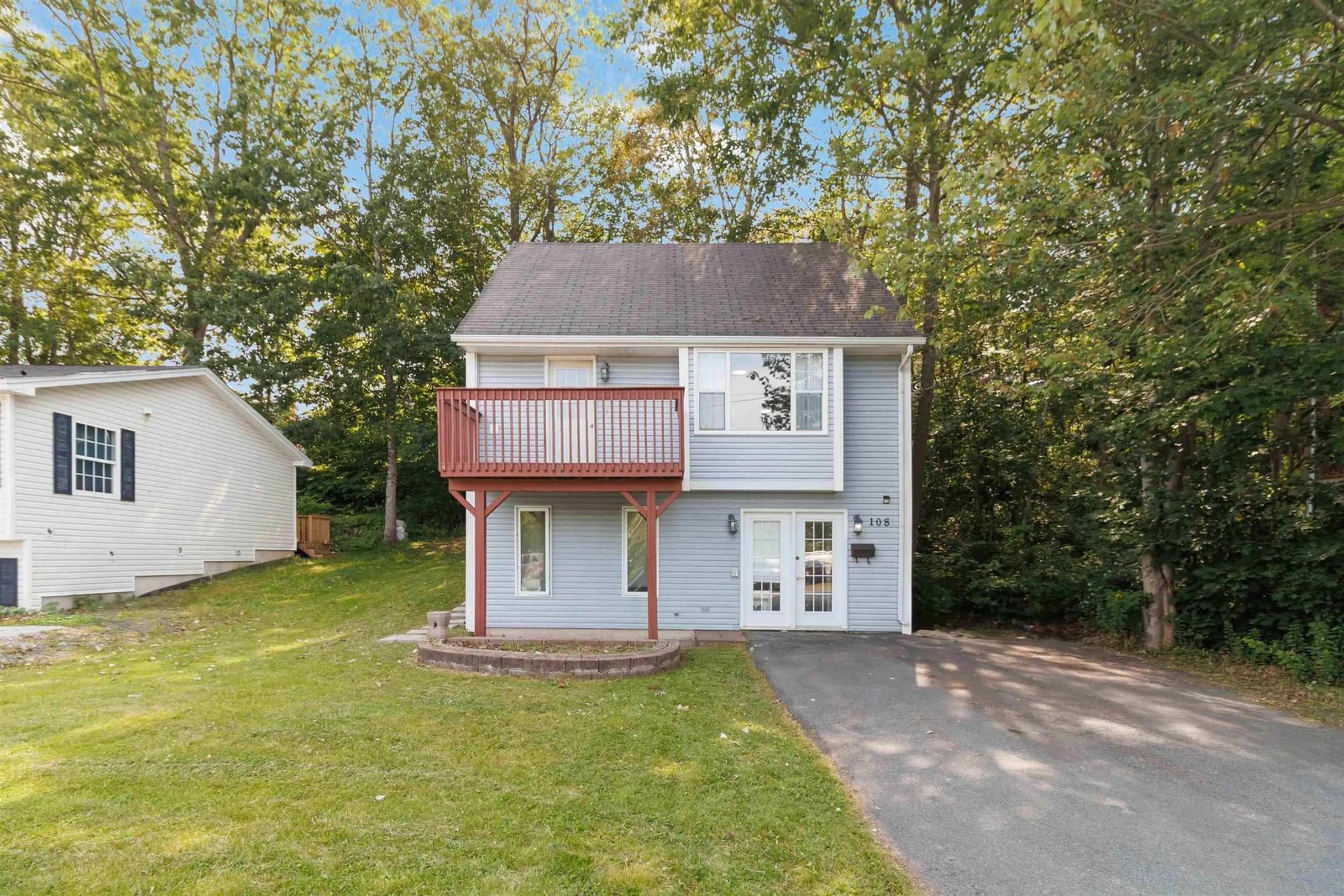 Home with vinyl exterior material, street for 108 River Lane, Bedford Nova Scotia B4A 4J5