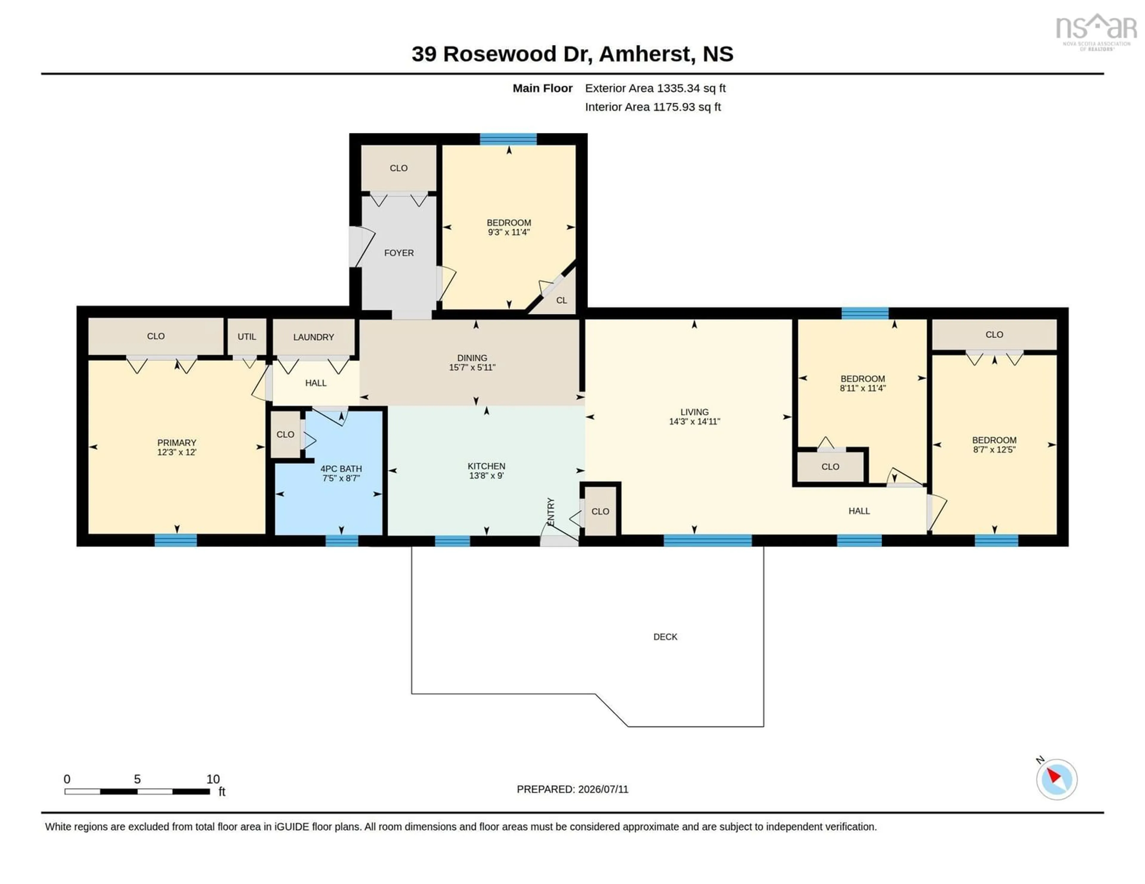 Floor plan for 39 Rosewood Dr, Amherst Nova Scotia B4H 4P4