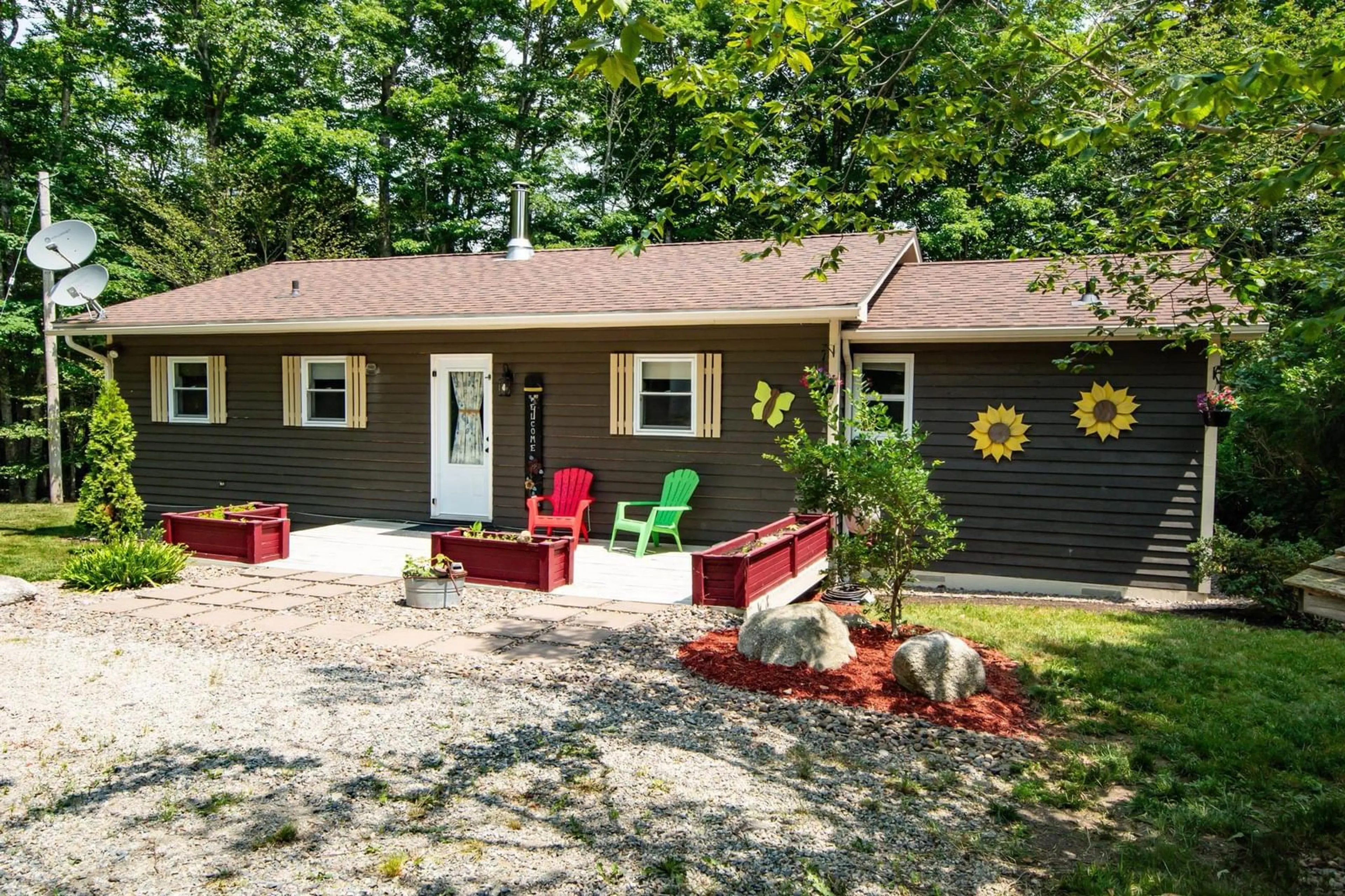 Home with vinyl exterior material, street for 642 High Landing Rd, Parkdale Nova Scotia B0R 1A0
