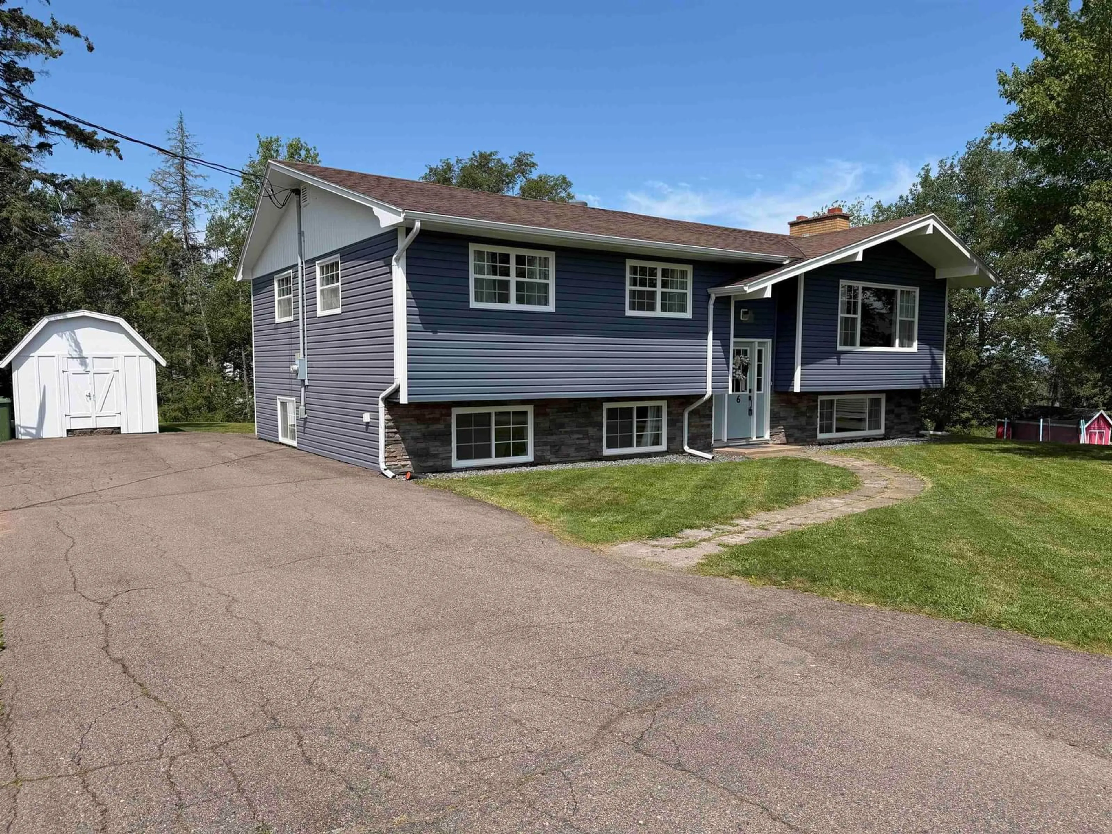 Home with vinyl exterior material, street for 6 Spruce Crt, Salmon River Nova Scotia B2N 5H7