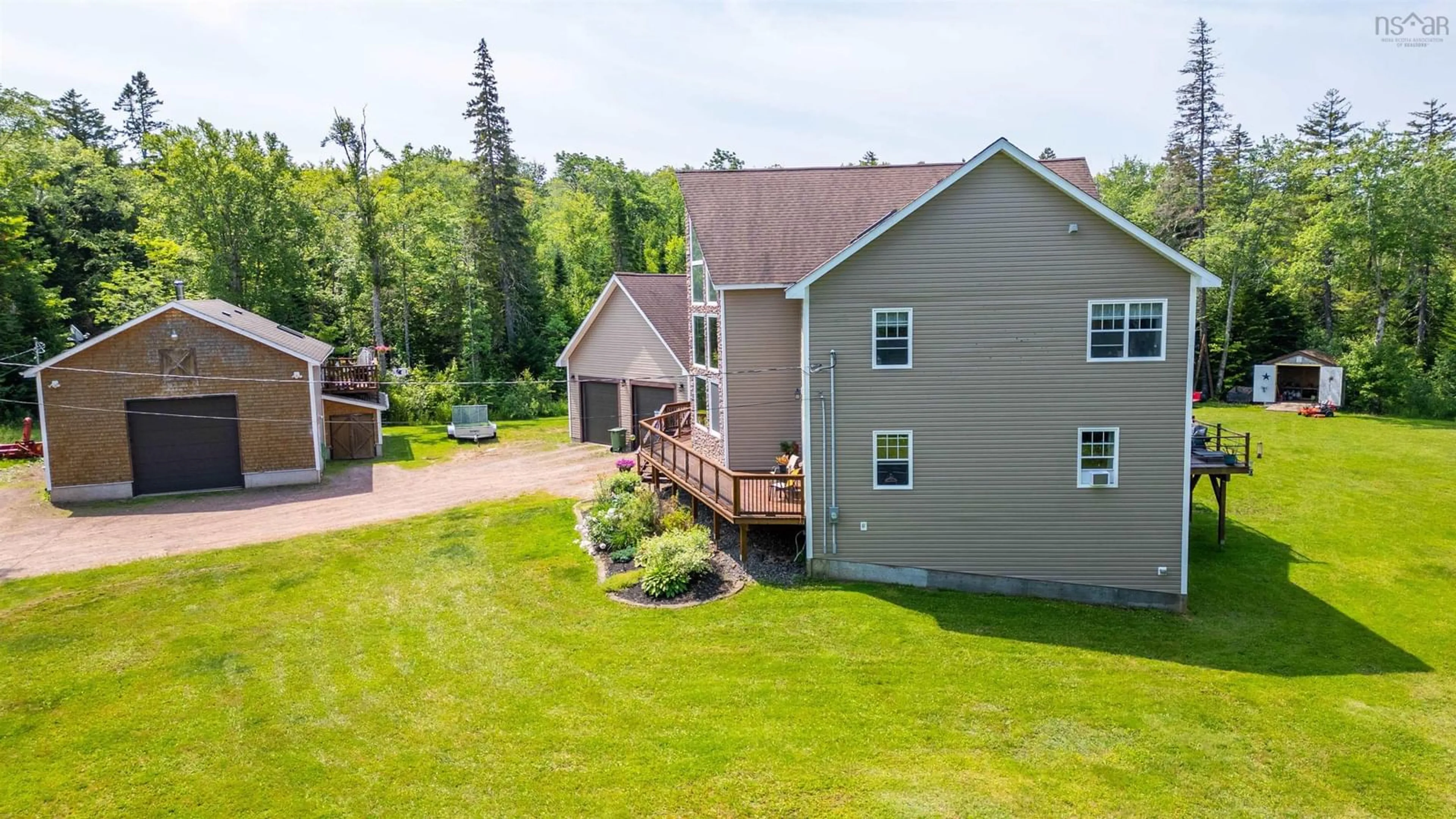 A pic from outside/outdoor area/front of a property/back of a property/a pic from drone, water/lake/river/ocean view for 17917 Highway 2, Fenwick Nova Scotia B0L 1C0