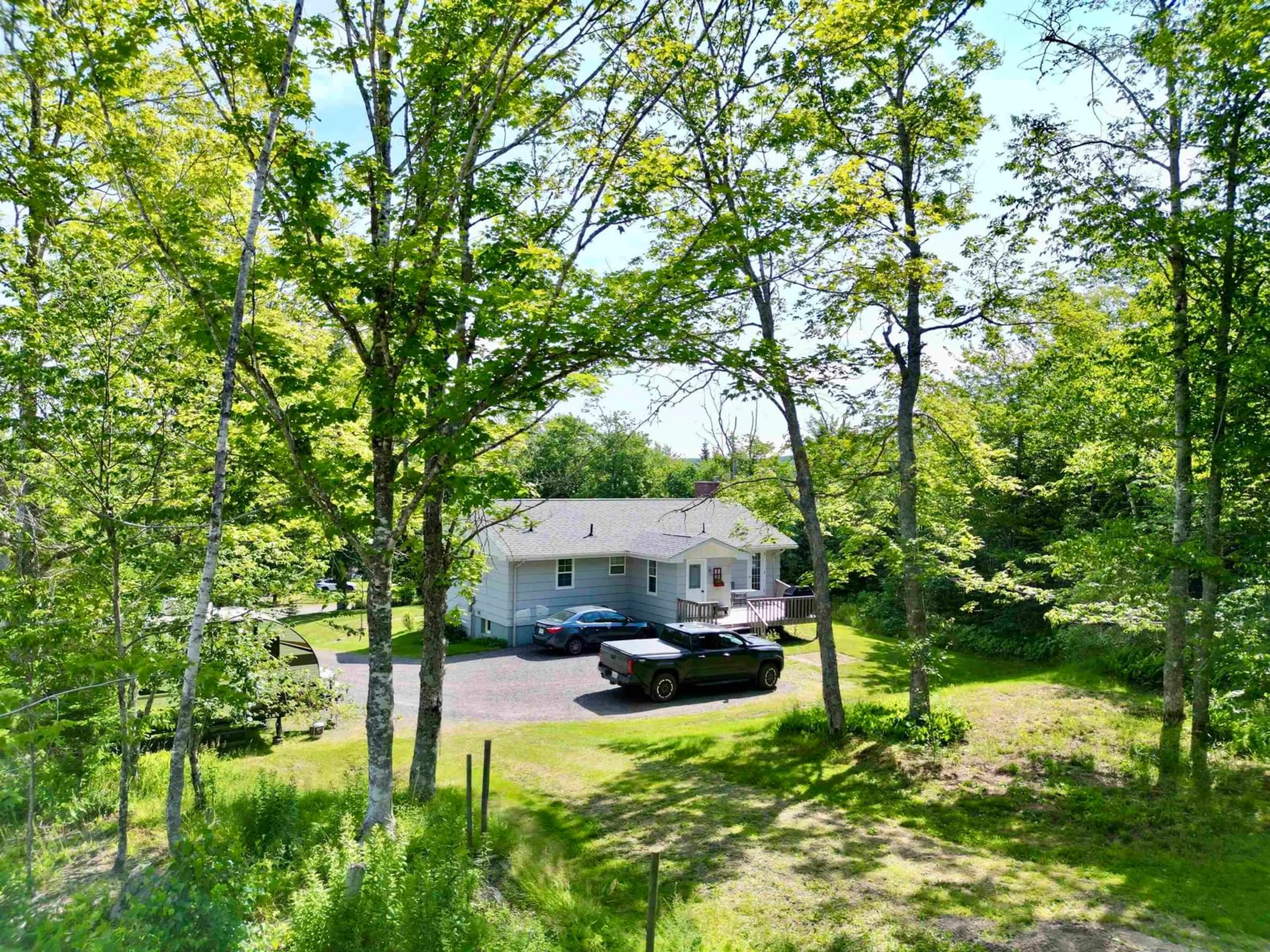 A pic from outside/outdoor area/front of a property/back of a property/a pic from drone, forest/trees view for Greenfield Rd #578, Murray Siding Nova Scotia B6L 3N1