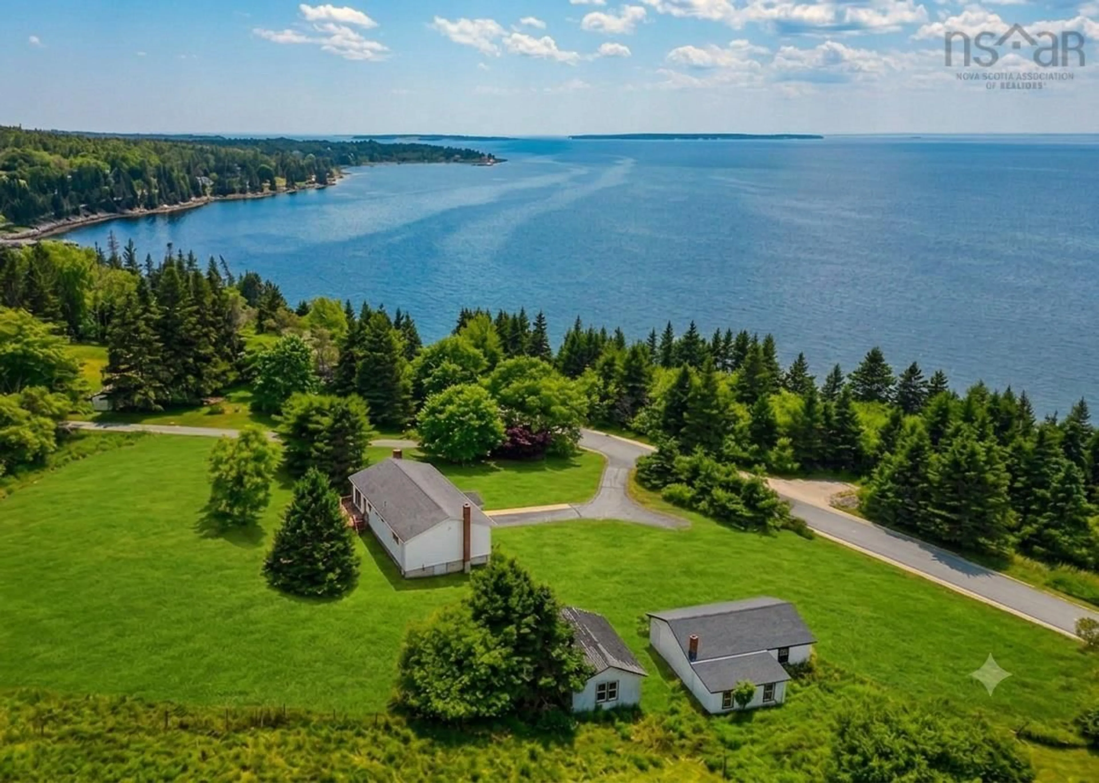 A pic from outside/outdoor area/front of a property/back of a property/a pic from drone, water/lake/river/ocean view for 266 Upper Blandford Rd, Deep Cove Nova Scotia B0J 1T0