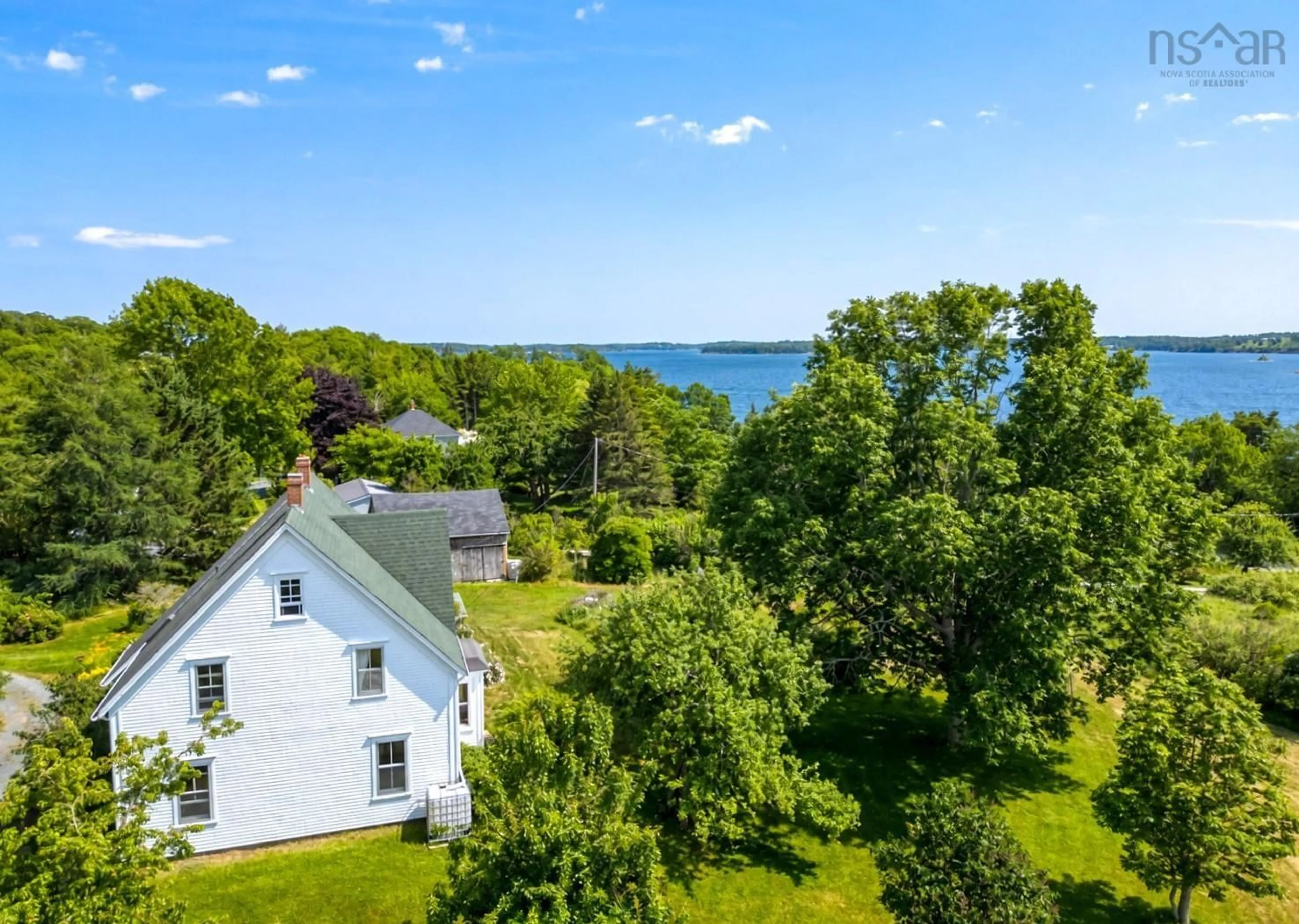 A pic from outside/outdoor area/front of a property/back of a property/a pic from drone, water/lake/river/ocean view for 1036 Oakland Rd, Oakland Nova Scotia B0J 2E0