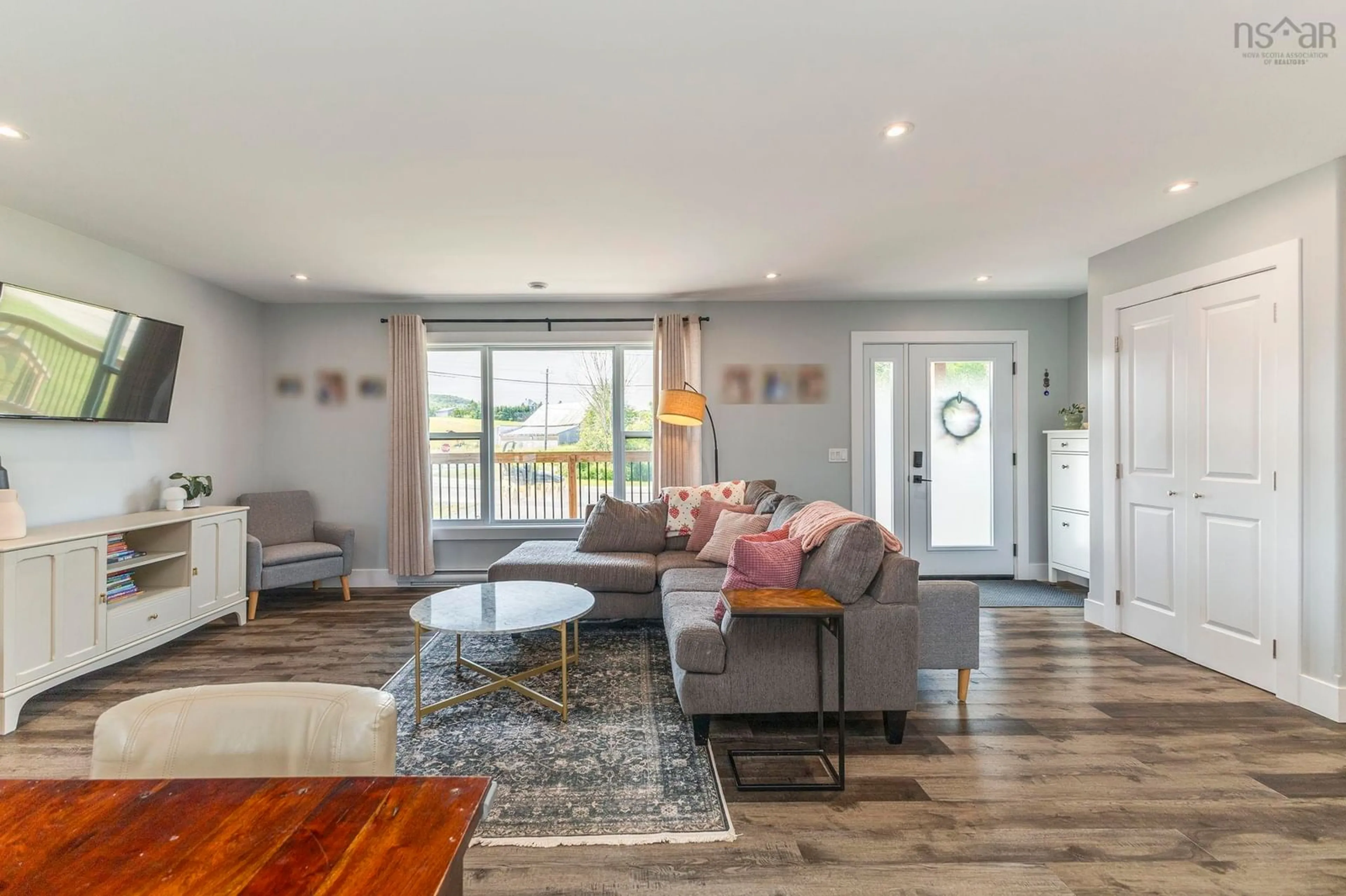 Living room with furniture, wood/laminate floor for 4 Holland Lane, Plymouth Nova Scotia B0K 0A2