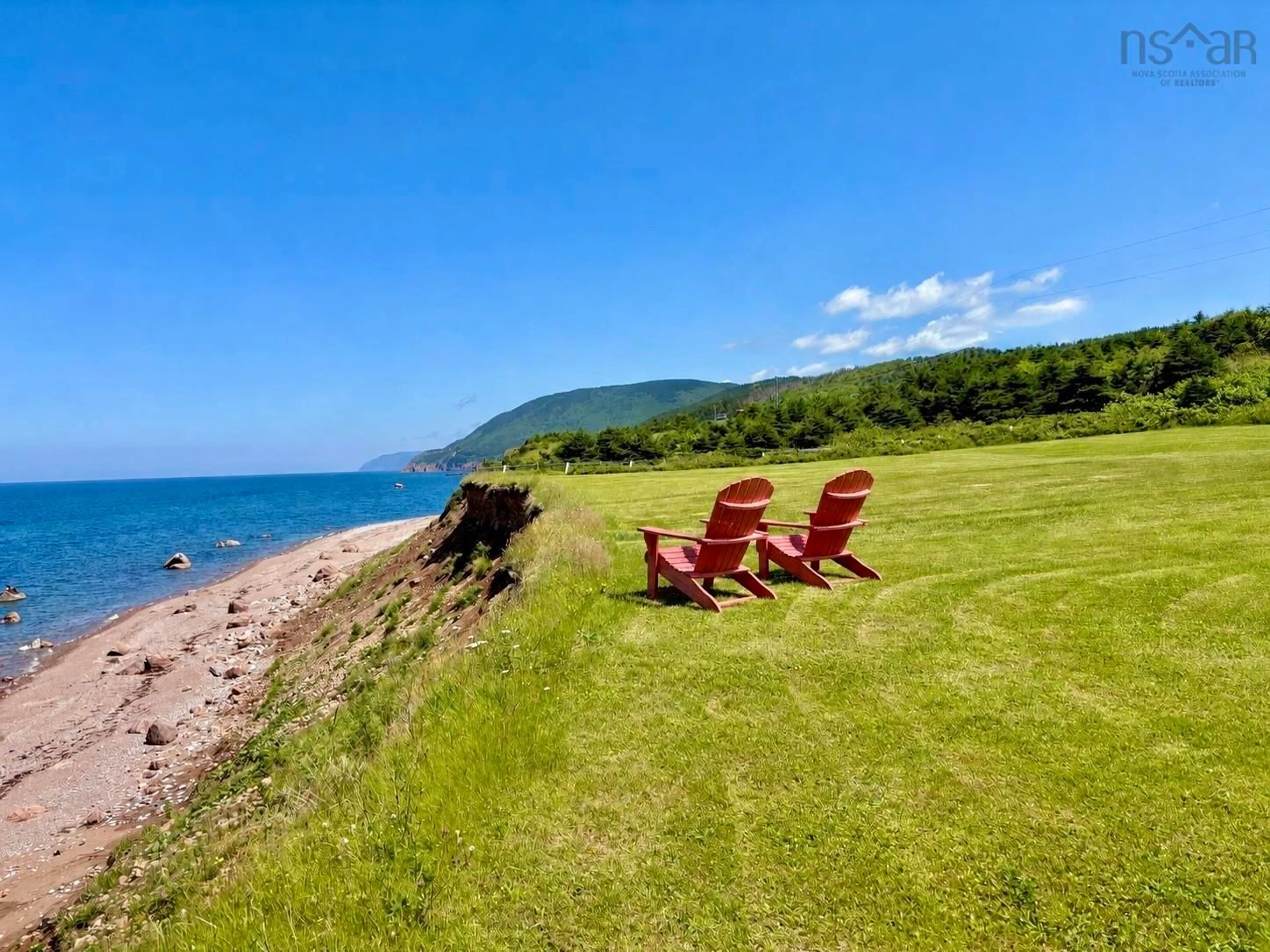Patio, water/lake/river/ocean view for 355 Red River Rd., Pleasant Bay Nova Scotia B0E 2P0