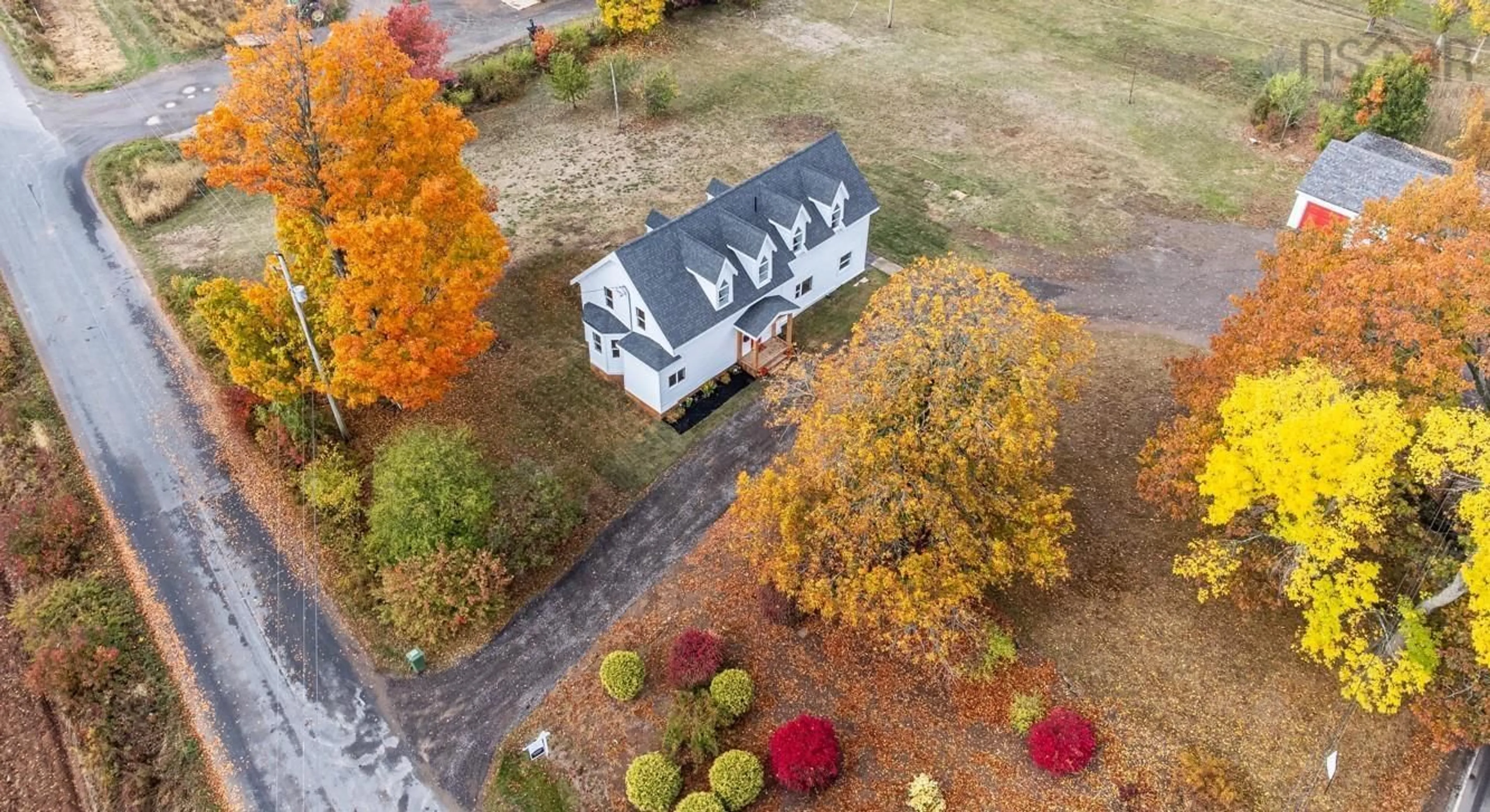 A pic from outside/outdoor area/front of a property/back of a property/a pic from drone, street for 2567 Highway 358, Canning Nova Scotia B0P 1P0