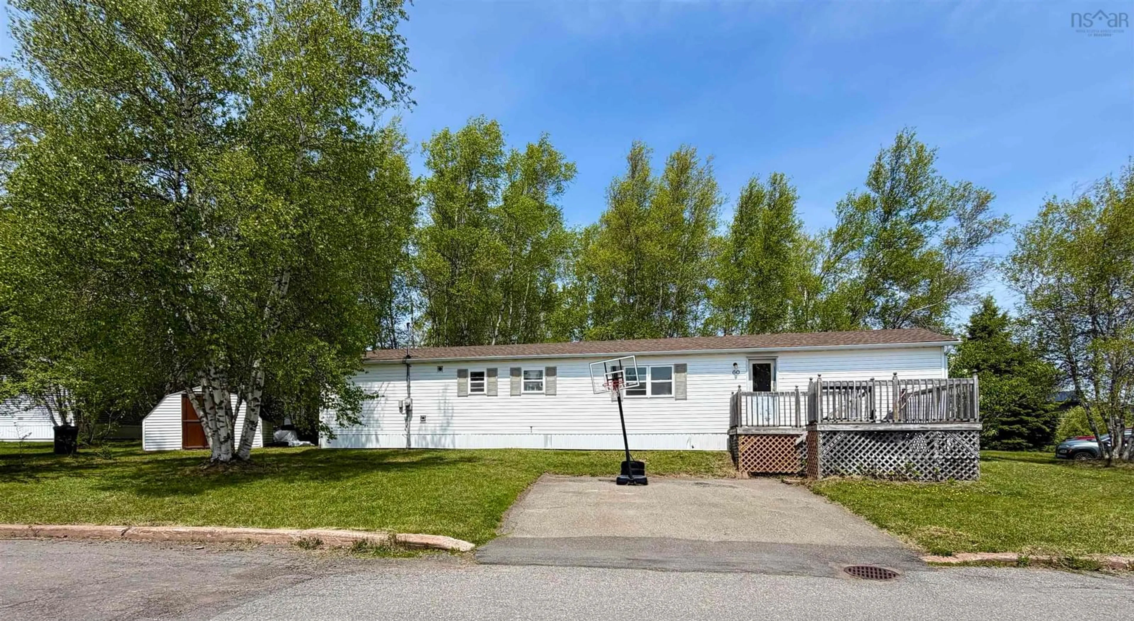 Home with vinyl exterior material, street for 60 Rosewood Dr, Amherst Nova Scotia B4H 4S6