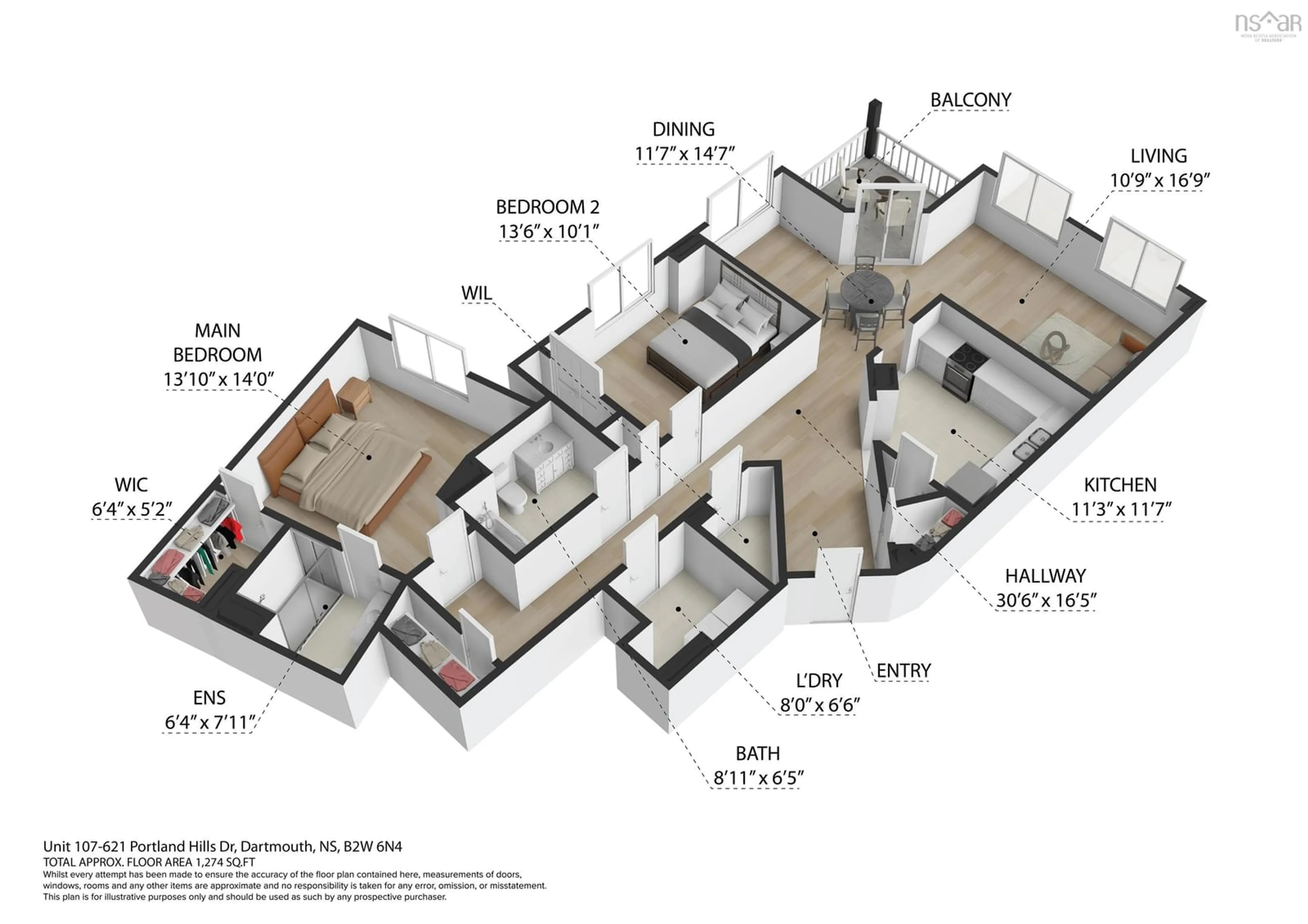 Floor plan for 621 Portland Hills Dr Dr #107, Dartmouth Nova Scotia B2W 6N4