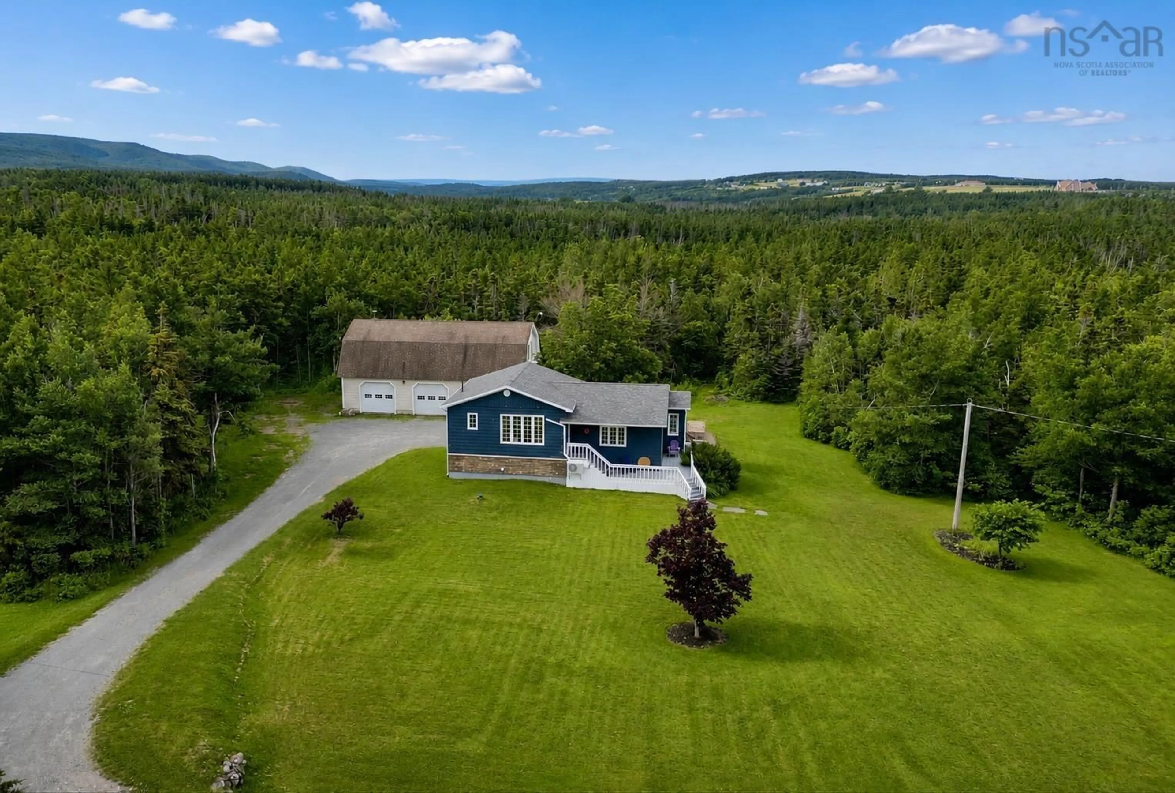 A pic from outside/outdoor area/front of a property/back of a property/a pic from drone, unknown for 88 Pembroke Lake Road, Grand Étang Nova Scotia B0E 1L0