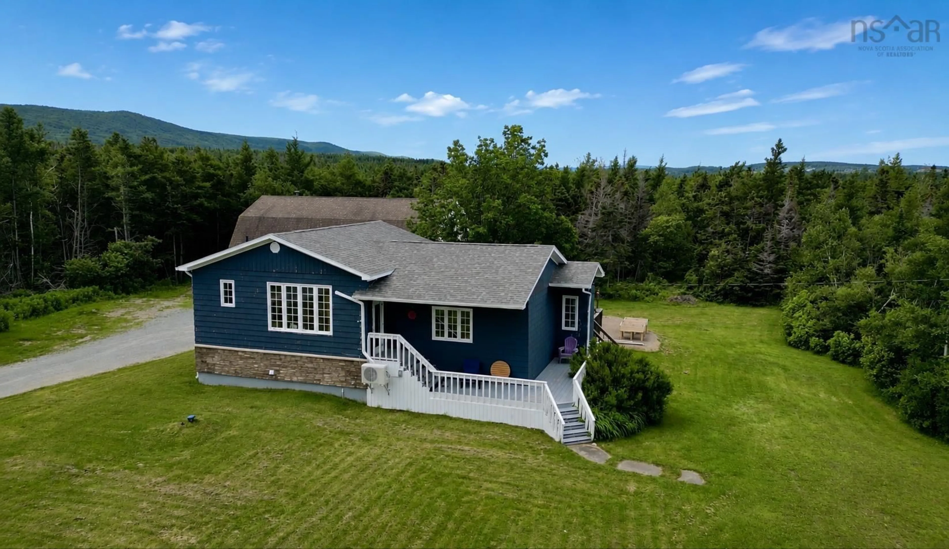 A pic from outside/outdoor area/front of a property/back of a property/a pic from drone, unknown for 88 Pembroke Lake Road, Grand Étang Nova Scotia B0E 1L0