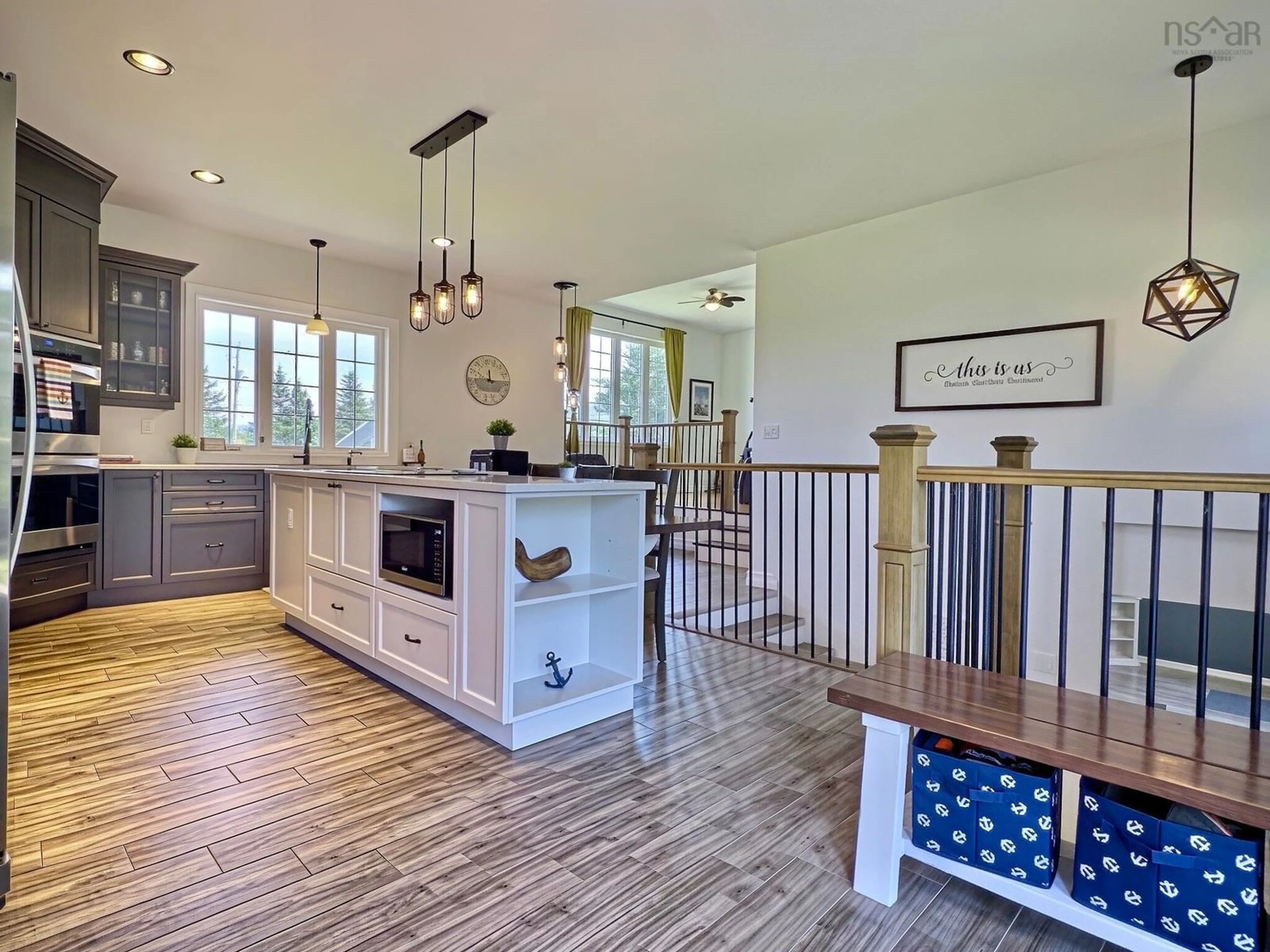 Open concept kitchen, ceramic/tile floor for 88 Pembroke Lake Road, Grand Étang Nova Scotia B0E 1L0