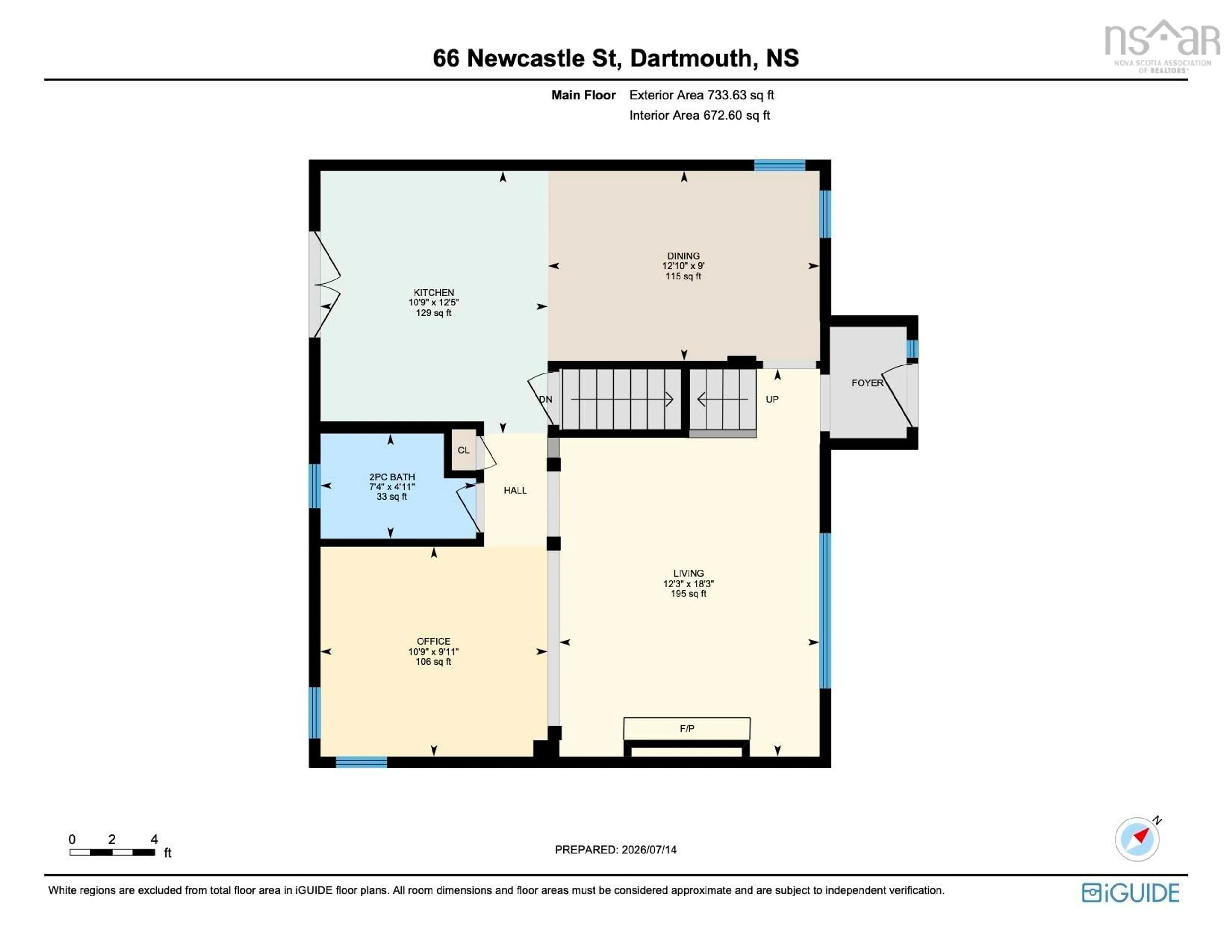 Floor plan for 66 Newcastle St, Dartmouth Nova Scotia B2Y 3M5