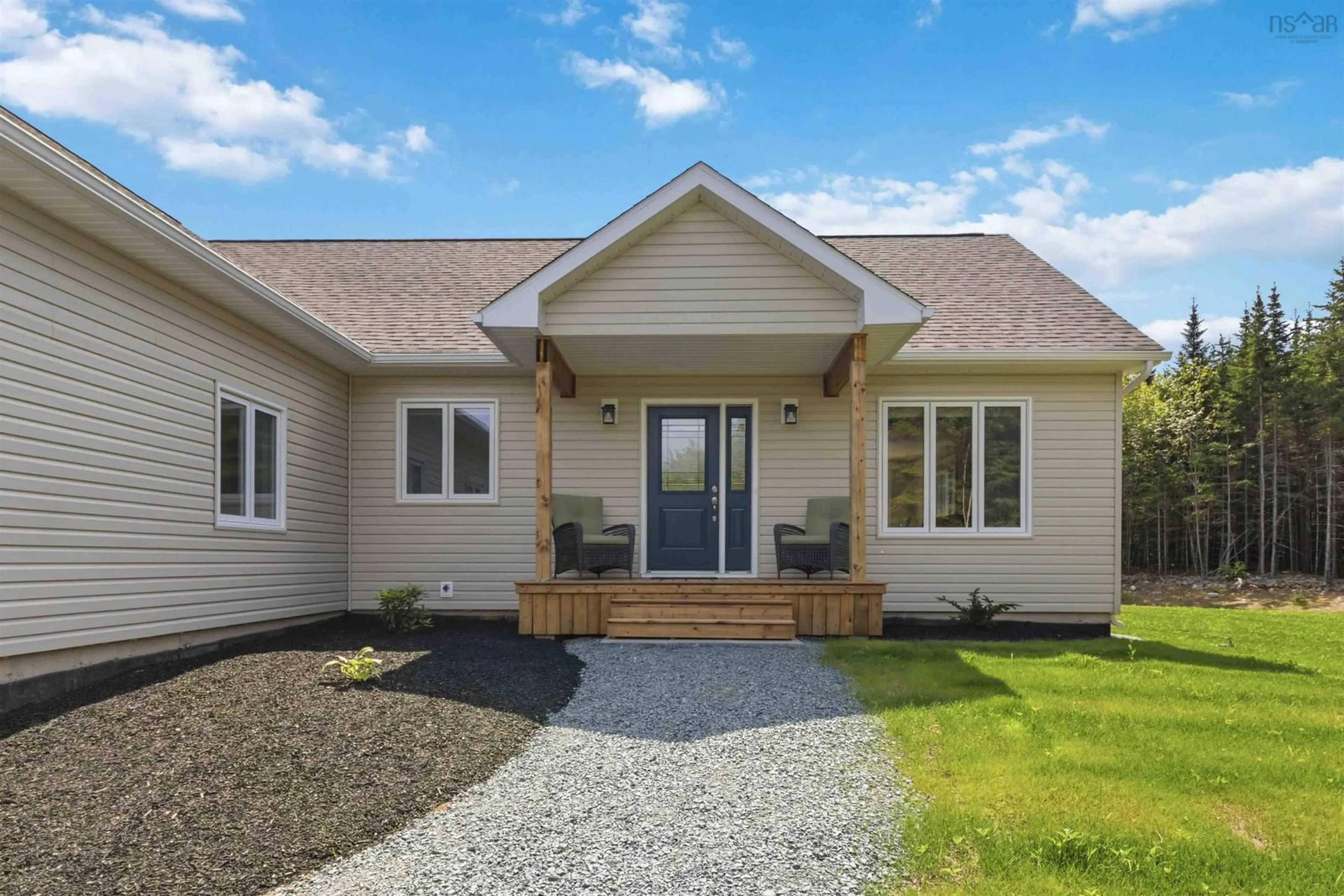 Home with vinyl exterior material, street for 77 Whisper Ridge, Porters Lake Nova Scotia B3E 1J6