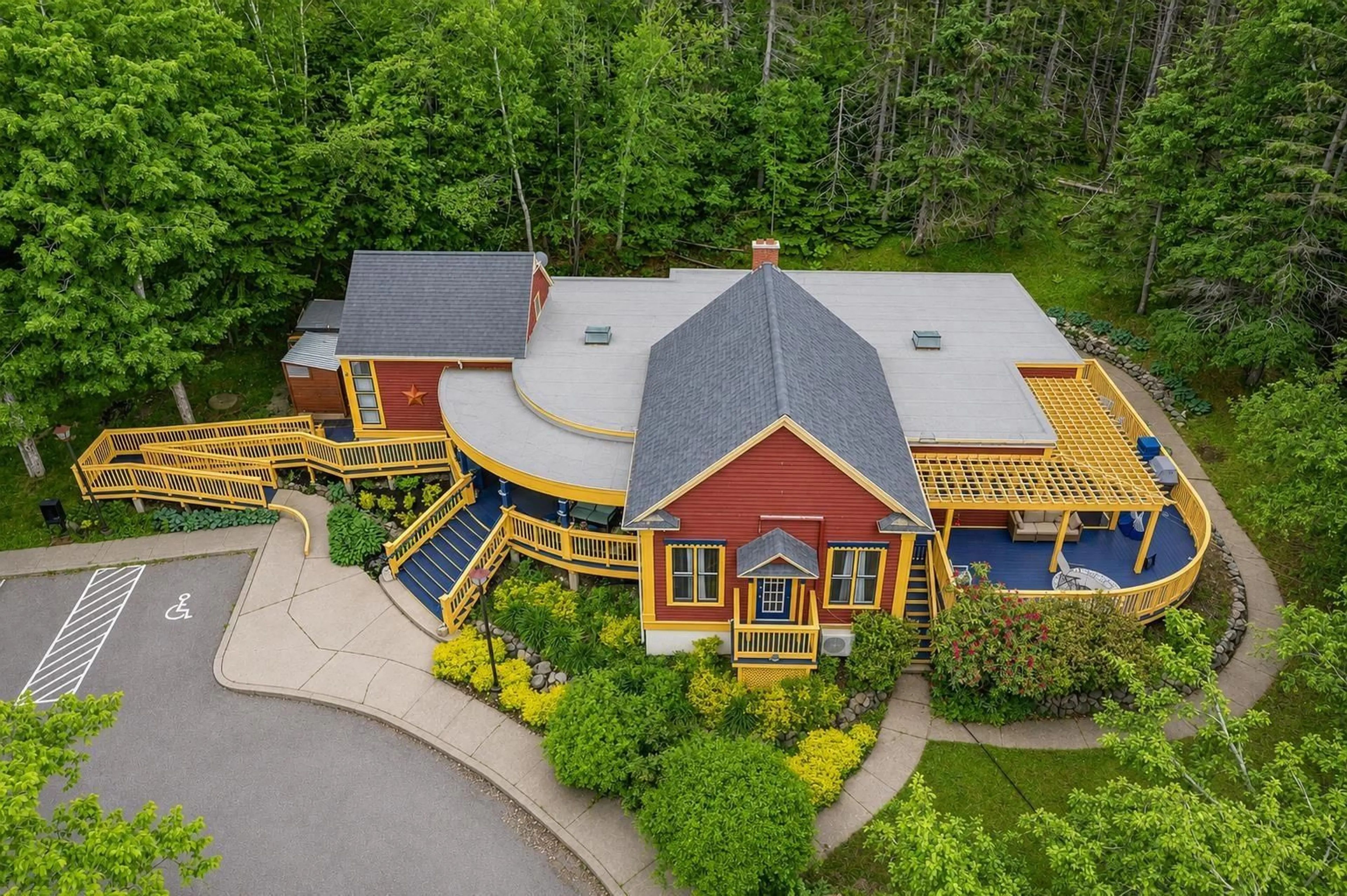 A pic from outside/outdoor area/front of a property/back of a property/a pic from drone, unknown for 8077 East Bay Hwy, Big Pond Nova Scotia B1J 1Z5