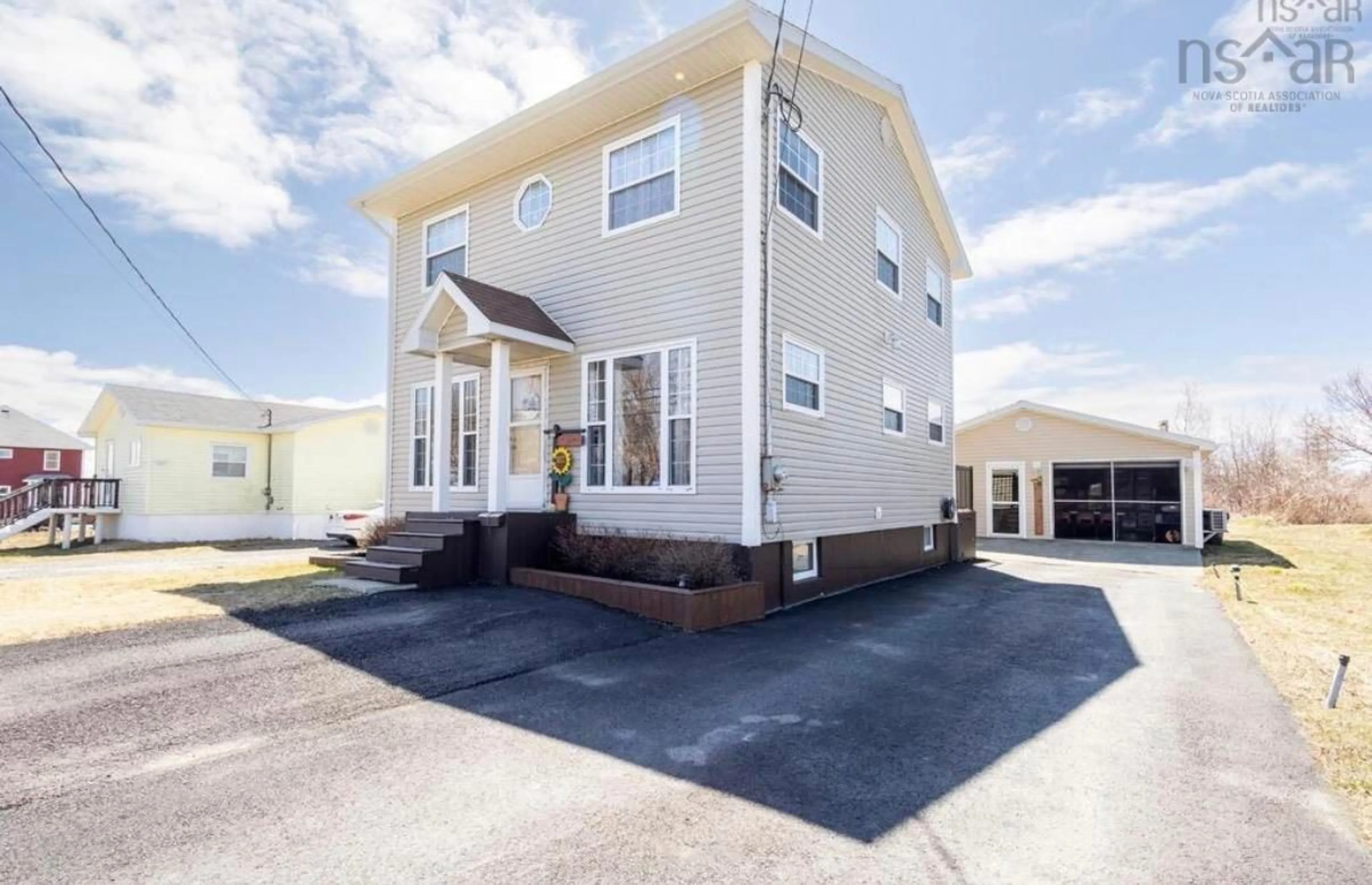 Home with vinyl exterior material, street for 3752 Ellsworth Ave, New Waterford Nova Scotia B1H 2H8