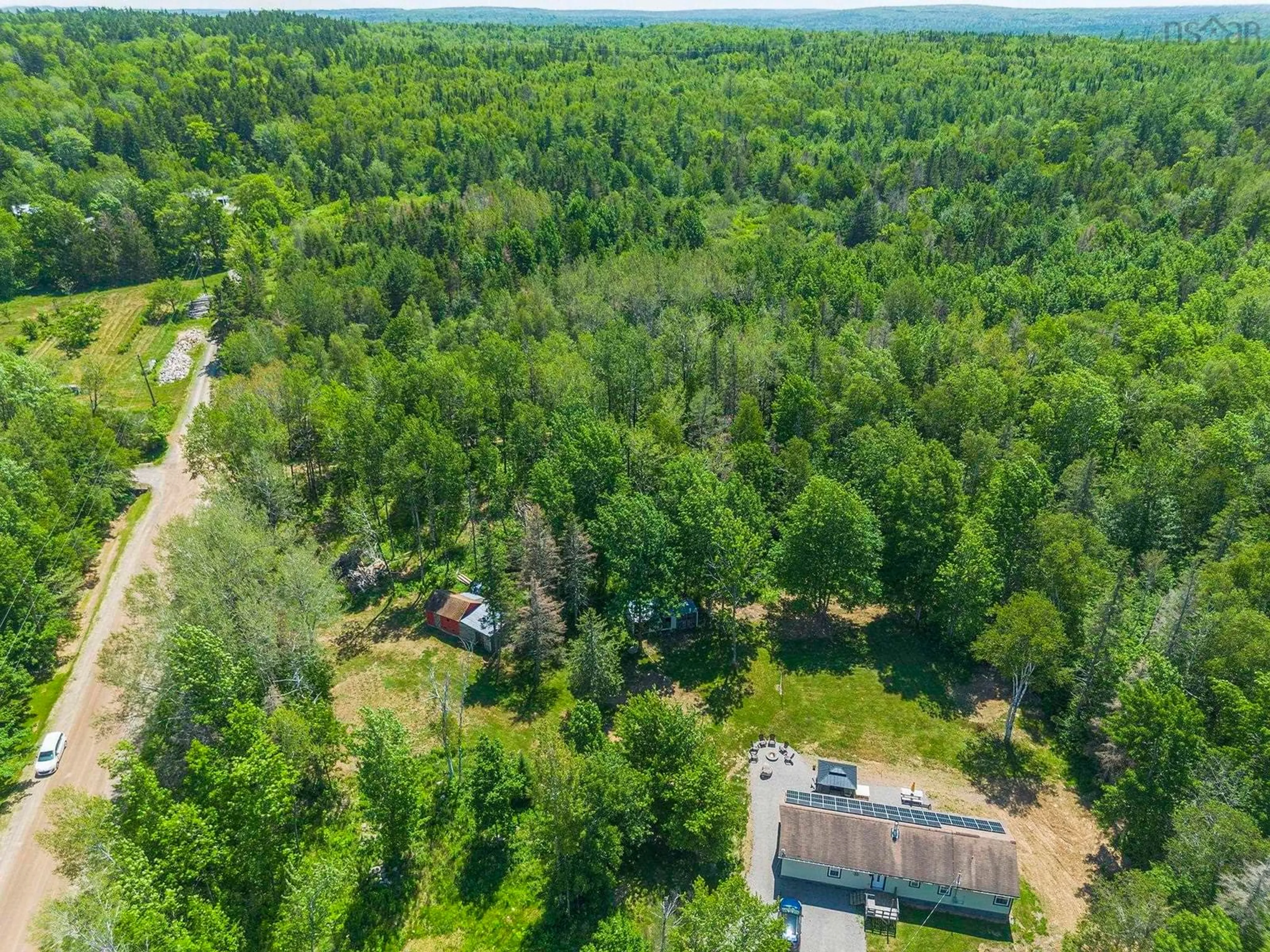 A pic from outside/outdoor area/front of a property/back of a property/a pic from drone, forest/trees view for Crocker Road Rd #55, Harmony Nova Scotia B0P 1R0