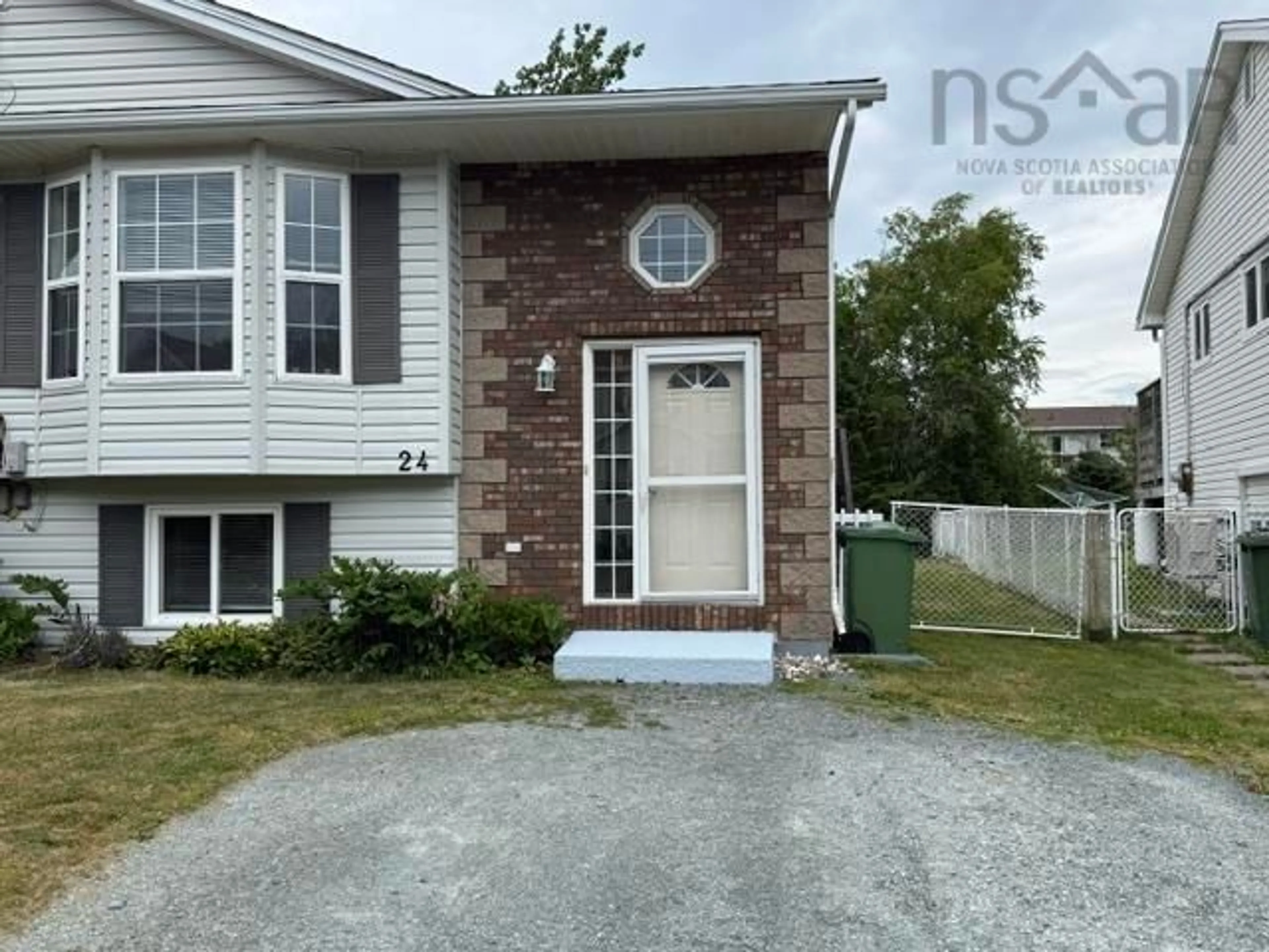 Home with vinyl exterior material, street for 24 Sovereign Cres, Westphal Nova Scotia B2W 6H2