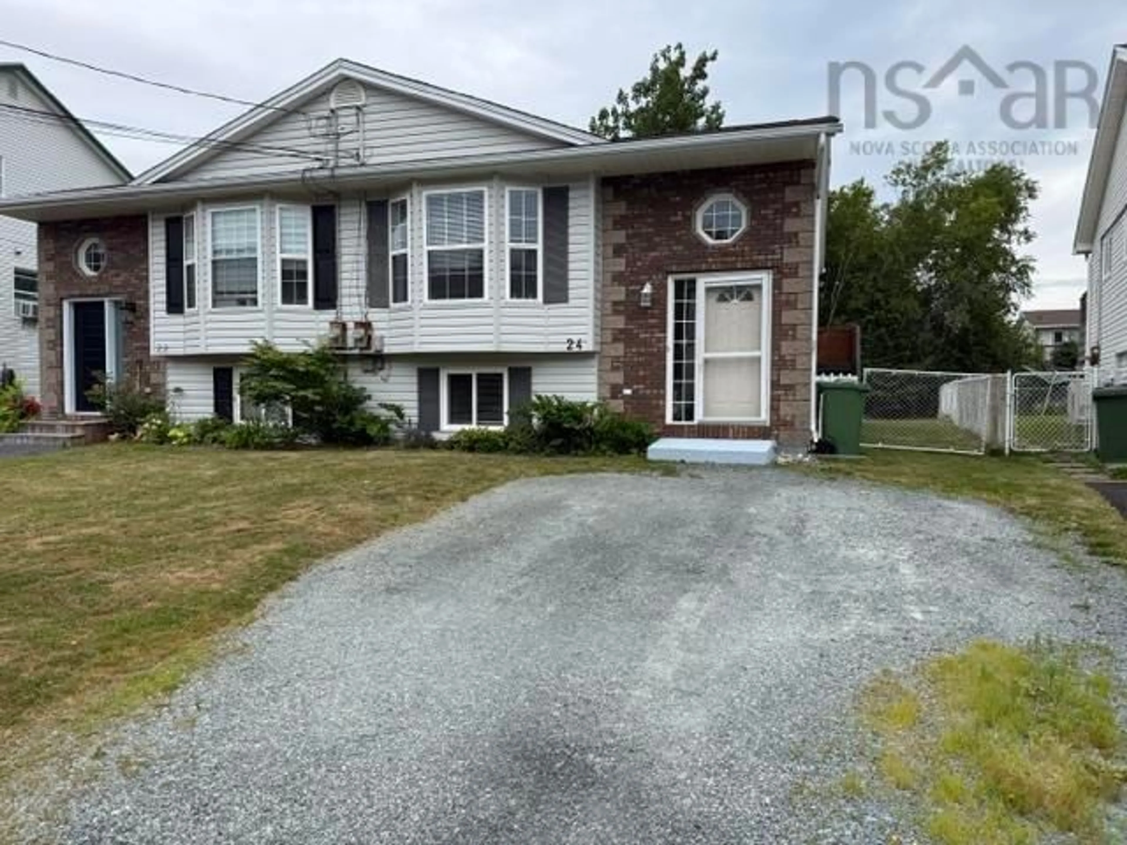 Home with vinyl exterior material, street for 24 Sovereign Cres, Westphal Nova Scotia B2W 6H2