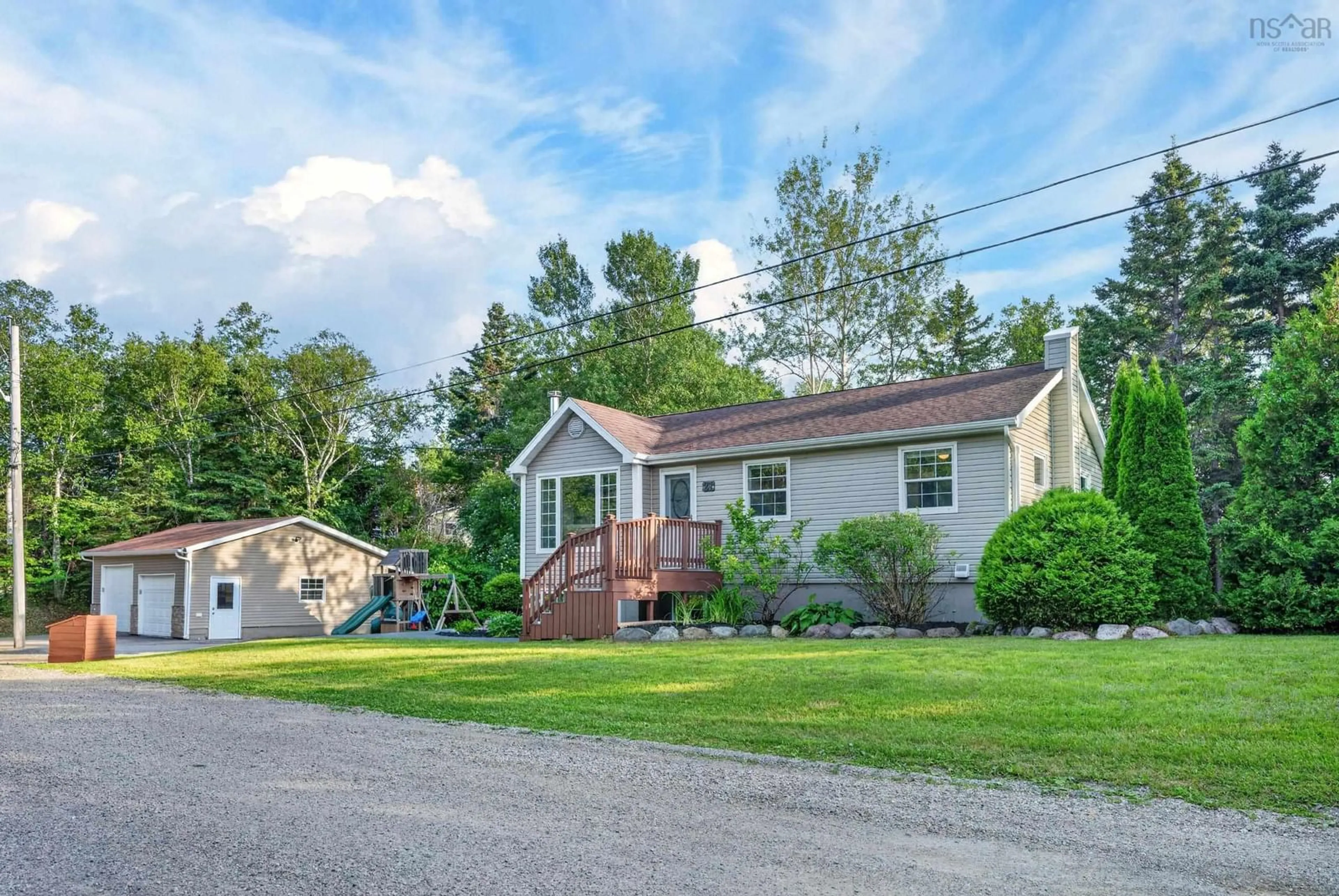 Home with vinyl exterior material, street for 21 Weeks Lane Lane, Howie Centre Nova Scotia B1L 1C2