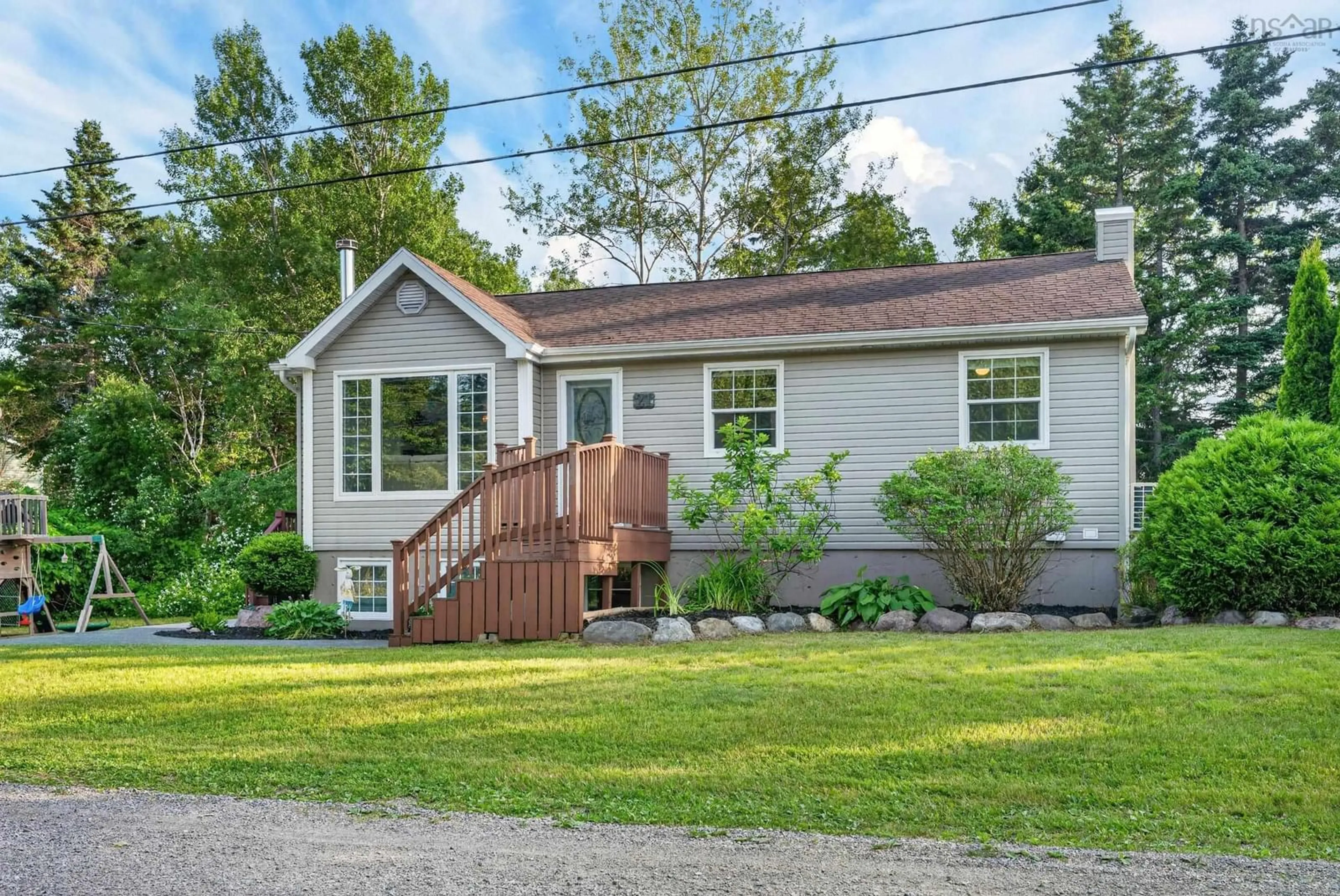Home with vinyl exterior material, street for 21 Weeks Lane Lane, Howie Centre Nova Scotia B1L 1C2