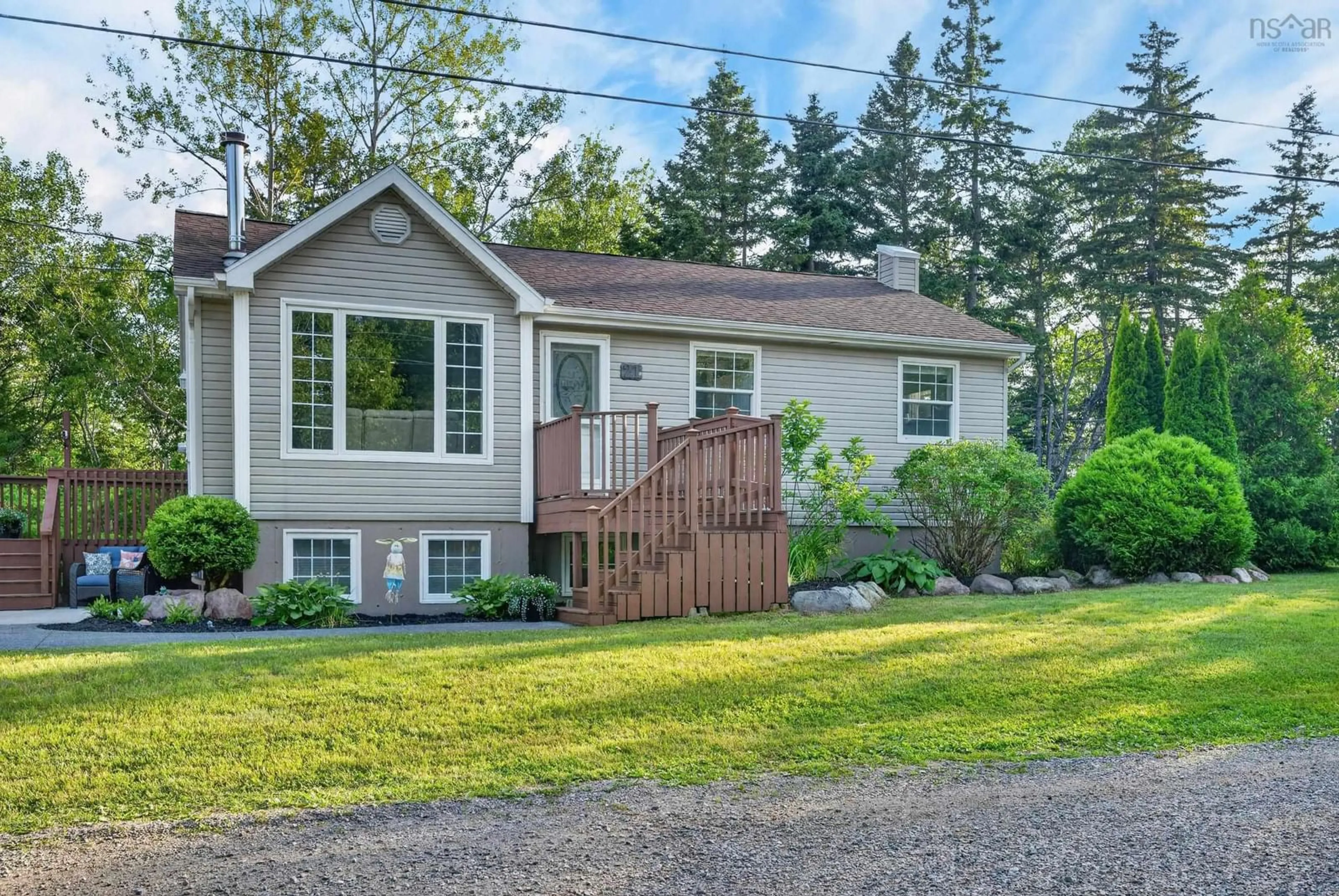 Home with vinyl exterior material, street for 21 Weeks Lane Lane, Howie Centre Nova Scotia B1L 1C2