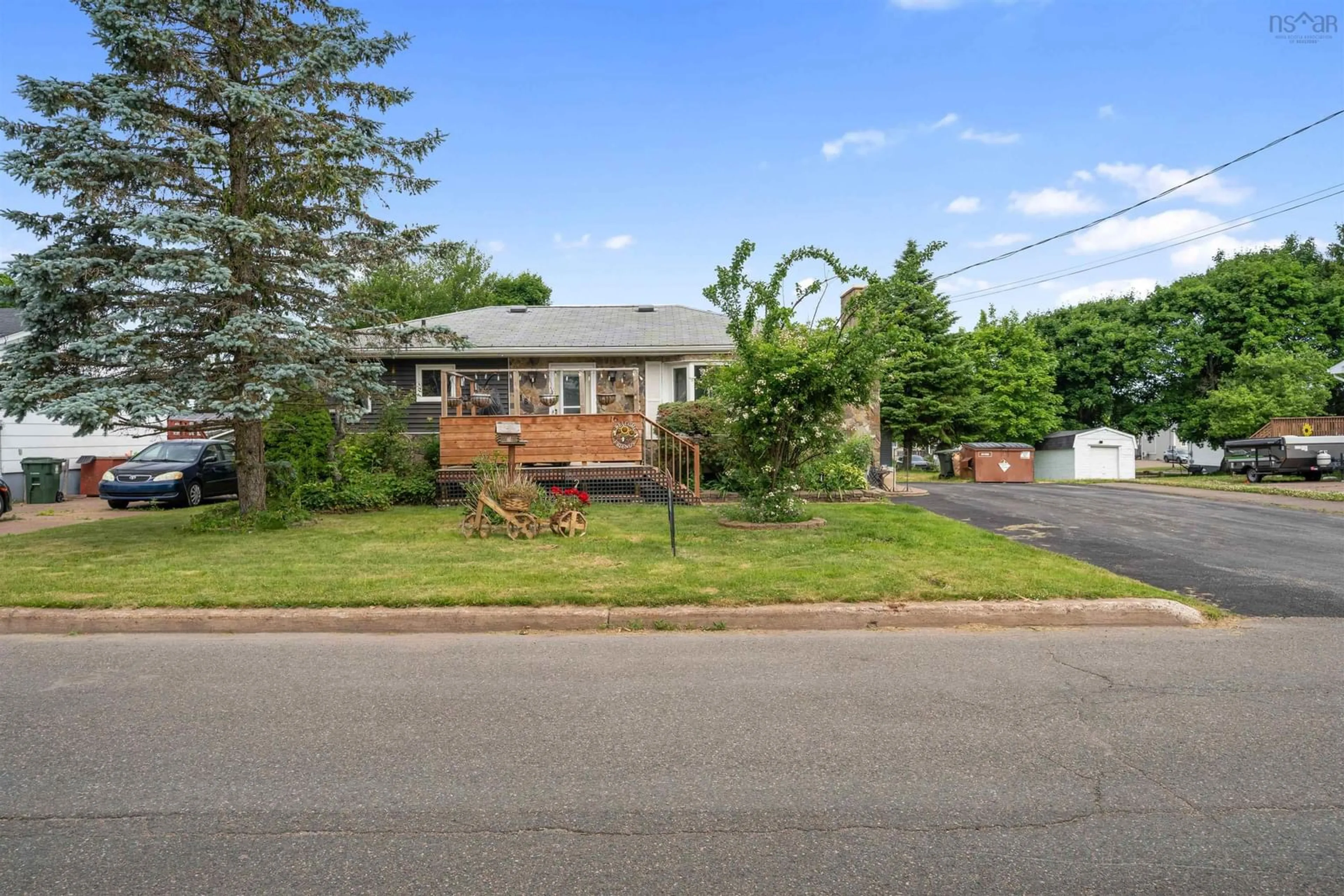 A pic from outside/outdoor area/front of a property/back of a property/a pic from drone, street for 16 Rogers Ave, Amherst Nova Scotia B4H 2J7