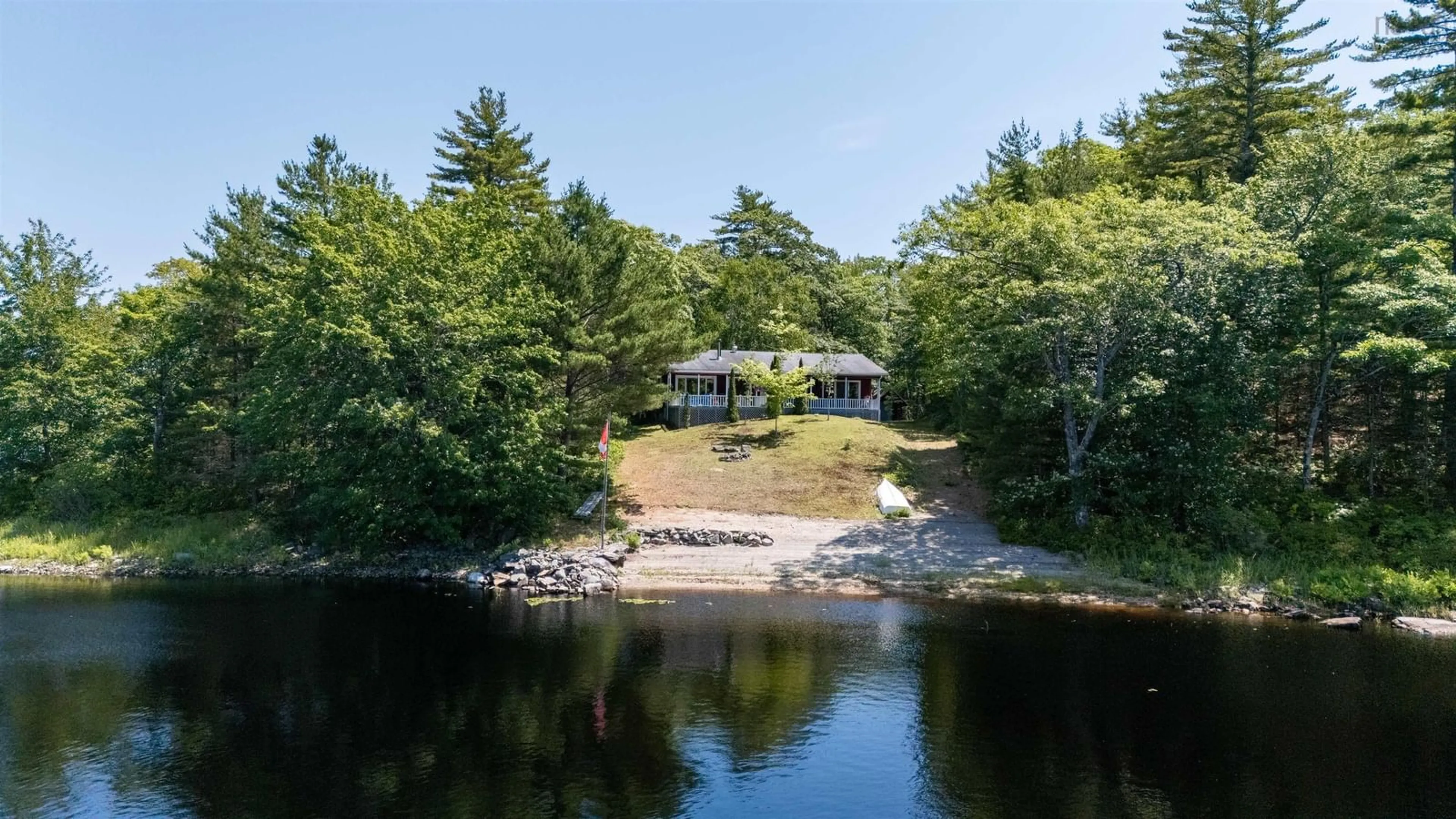 A pic from outside/outdoor area/front of a property/back of a property/a pic from drone, water/lake/river/ocean view for 7977 Highway 308, East Quinan Nova Scotia B0W 3M0