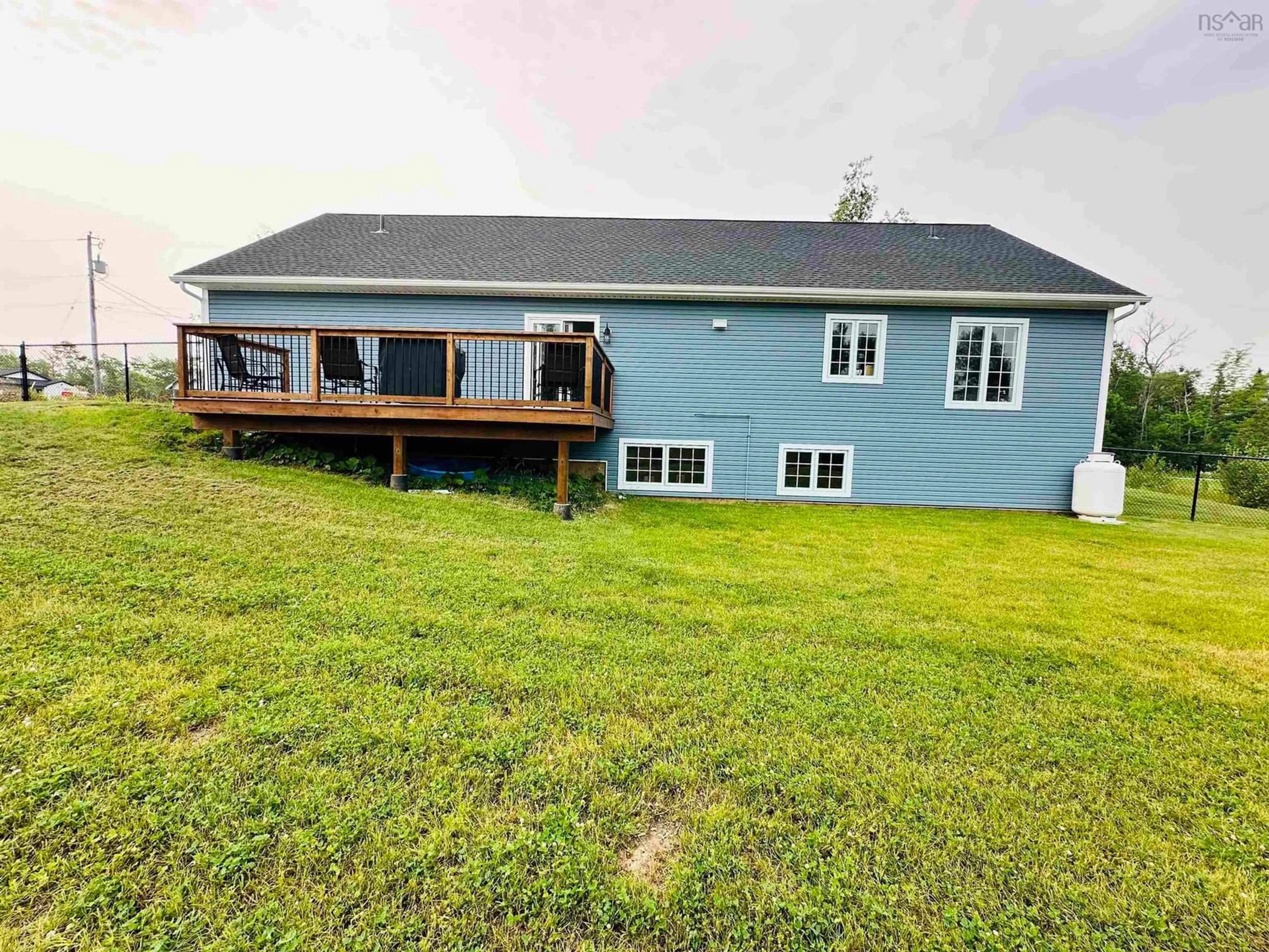A pic from outside/outdoor area/front of a property/back of a property/a pic from drone, water/lake/river/ocean view for 19 Payton Lane, Mount William Nova Scotia B2H 5C6