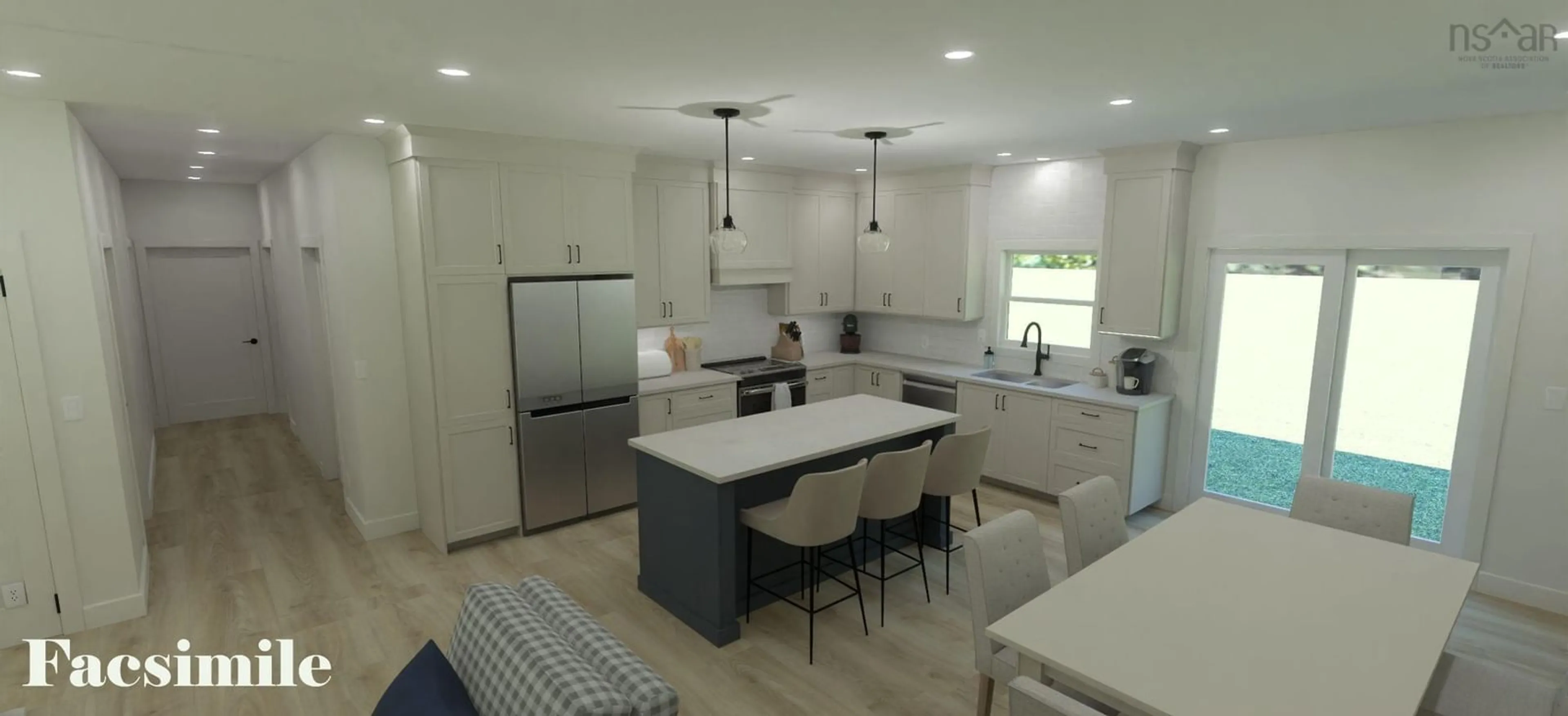 Open concept kitchen, ceramic/tile floor for 1845 Highway 2, Alton Nova Scotia B0N 2J0