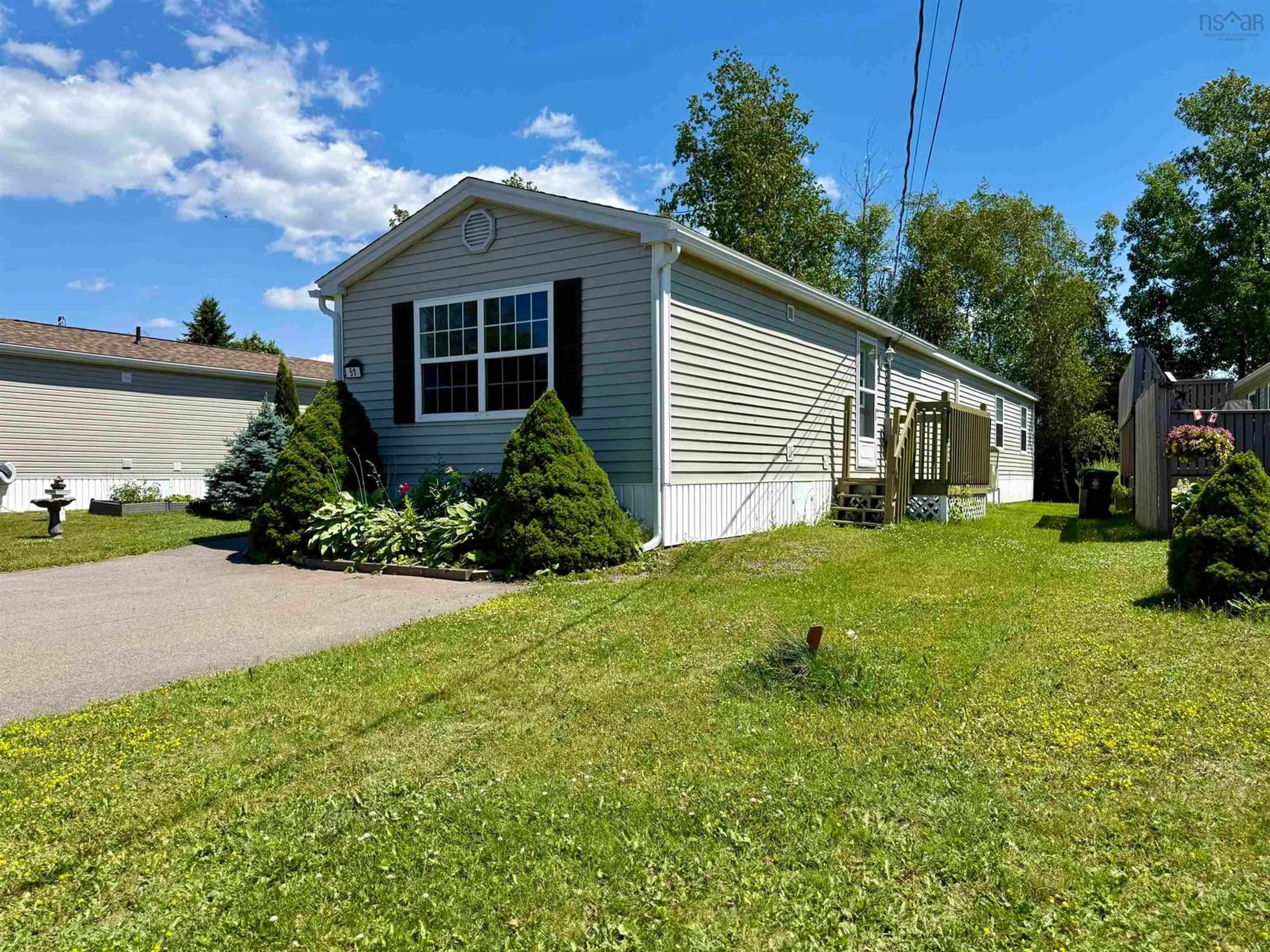 Home with vinyl exterior material, street for 51 Pinehurst St, Amherst Nova Scotia B4H 4X5