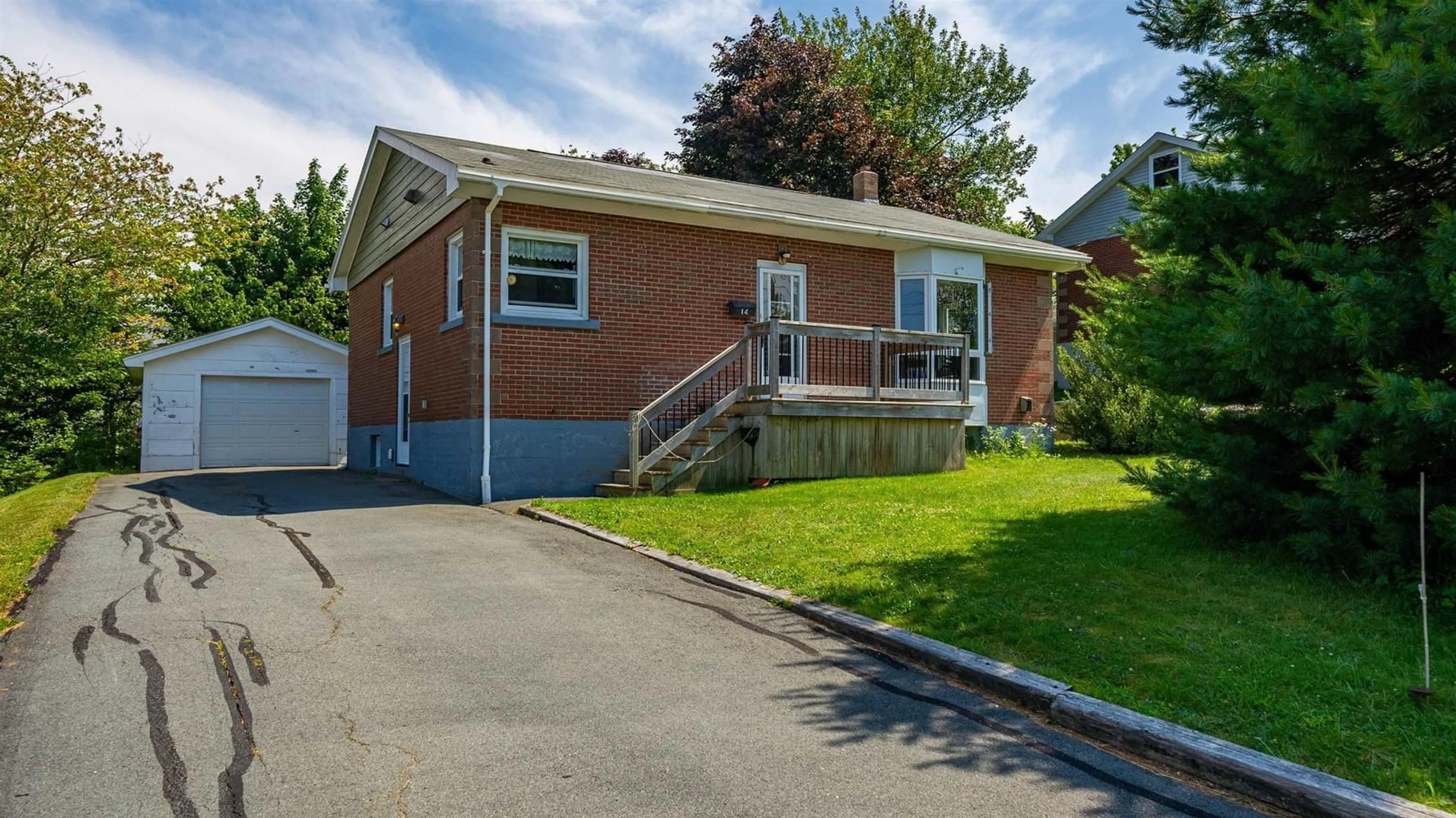 Home with brick exterior material, street for 14 Birchfield Cres, Spryfield Nova Scotia B3R 2E7