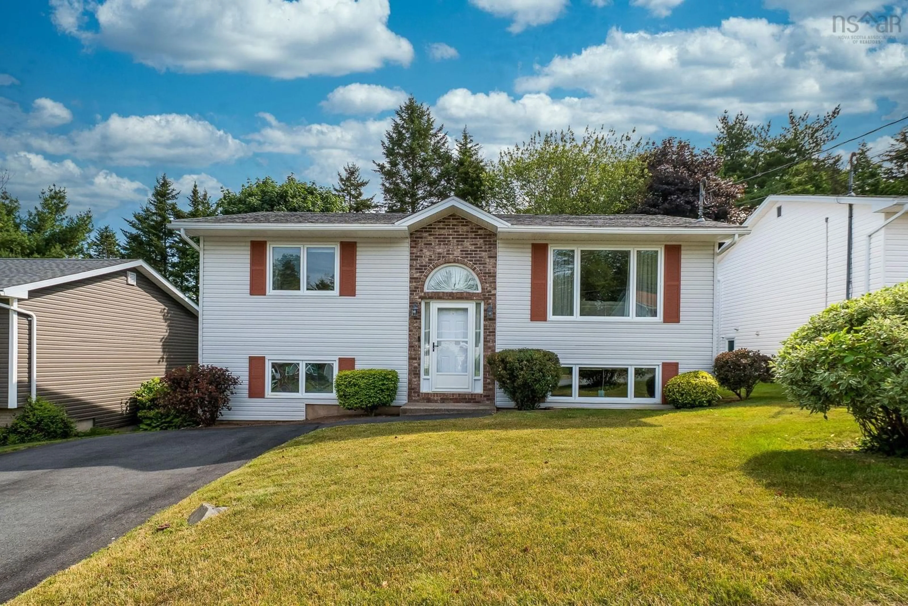 Home with vinyl exterior material, street for 25 Sawyer Cres, Middle Sackville Nova Scotia B4E 2T5