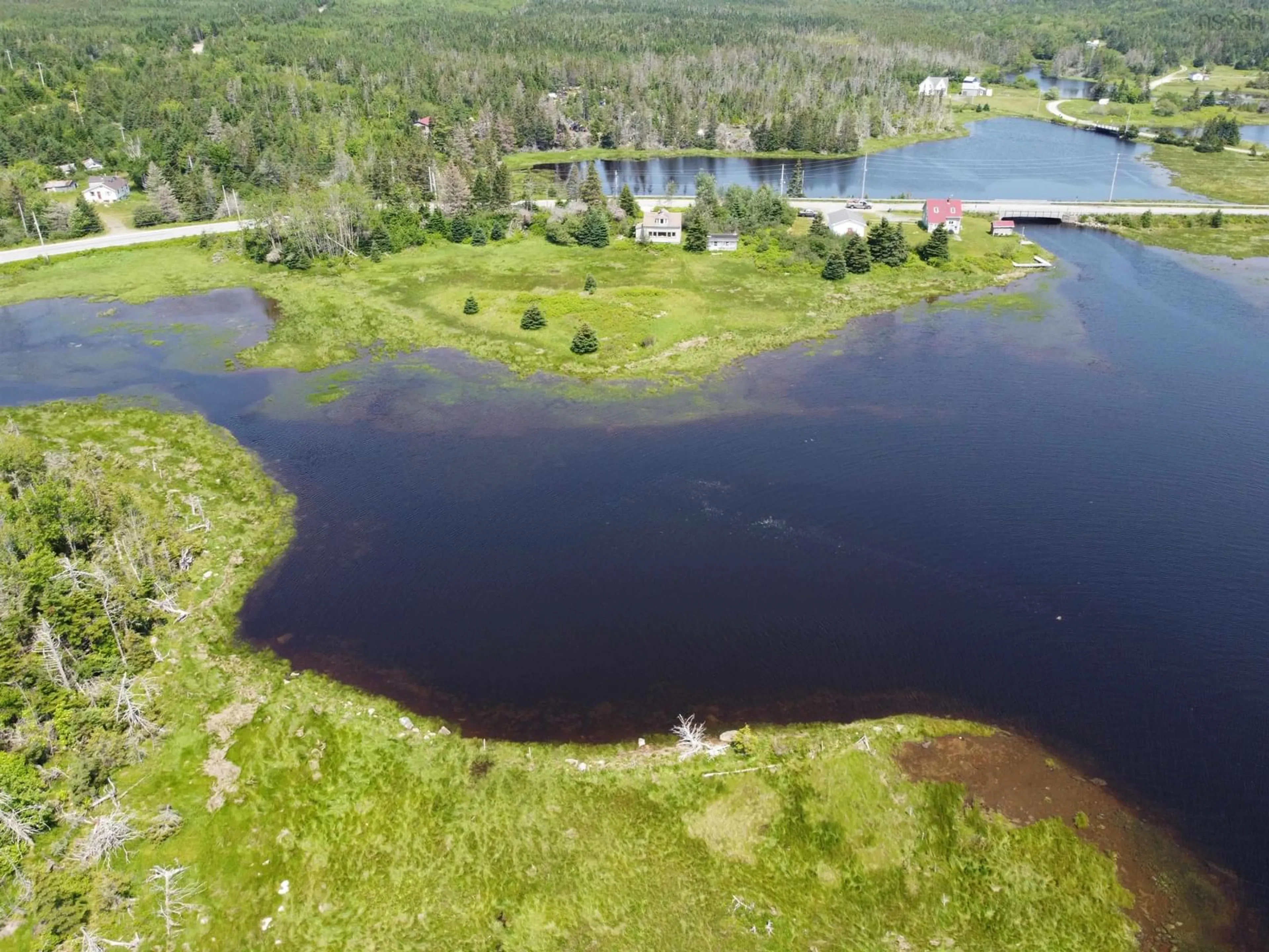 A pic from outside/outdoor area/front of a property/back of a property/a pic from drone, water/lake/river/ocean view for 26346 Highway 7, West Quoddy Nova Scotia B0J 2R0