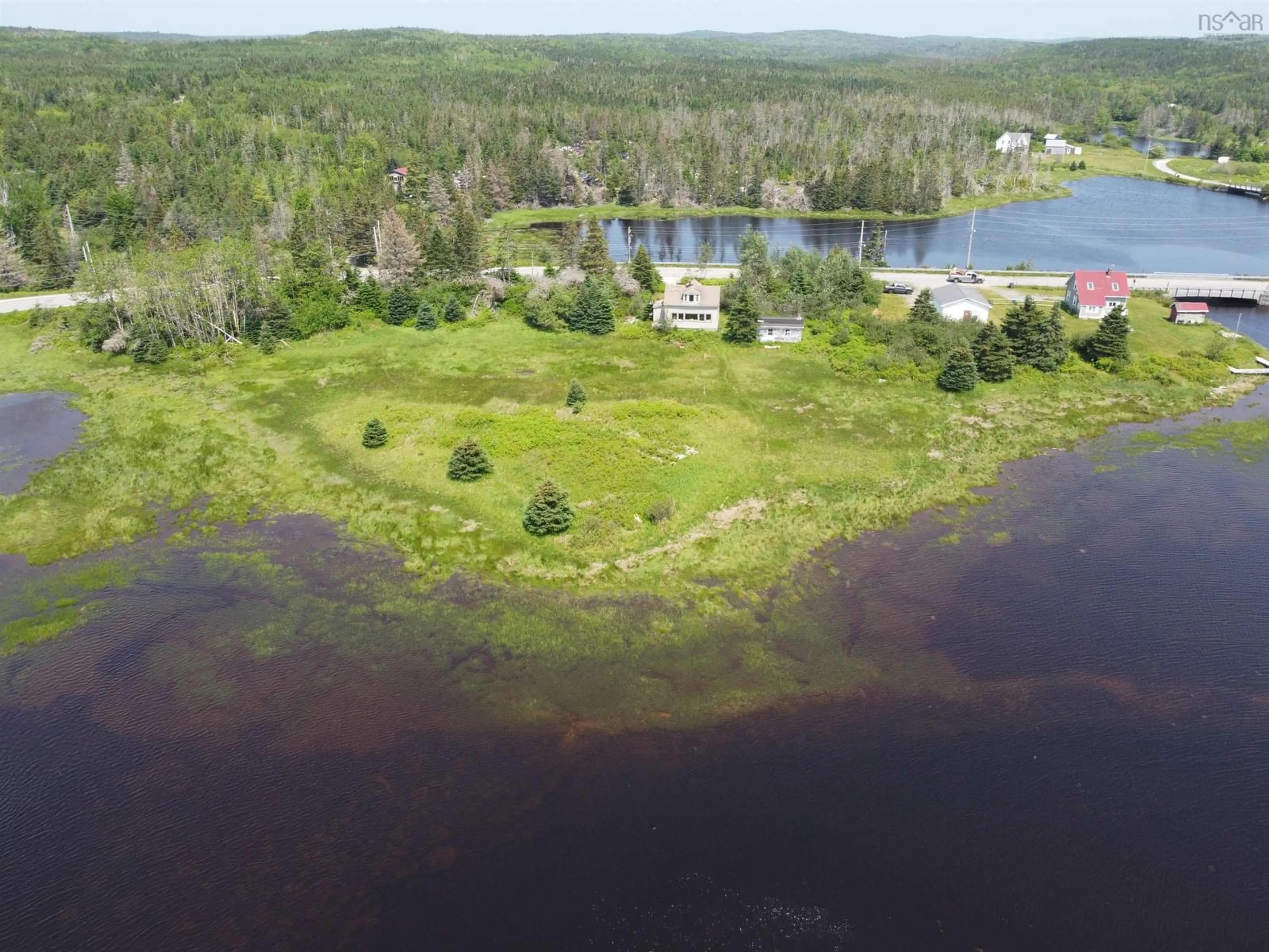 A pic from outside/outdoor area/front of a property/back of a property/a pic from drone, water/lake/river/ocean view for 26346 Highway 7, West Quoddy Nova Scotia B0J 2R0
