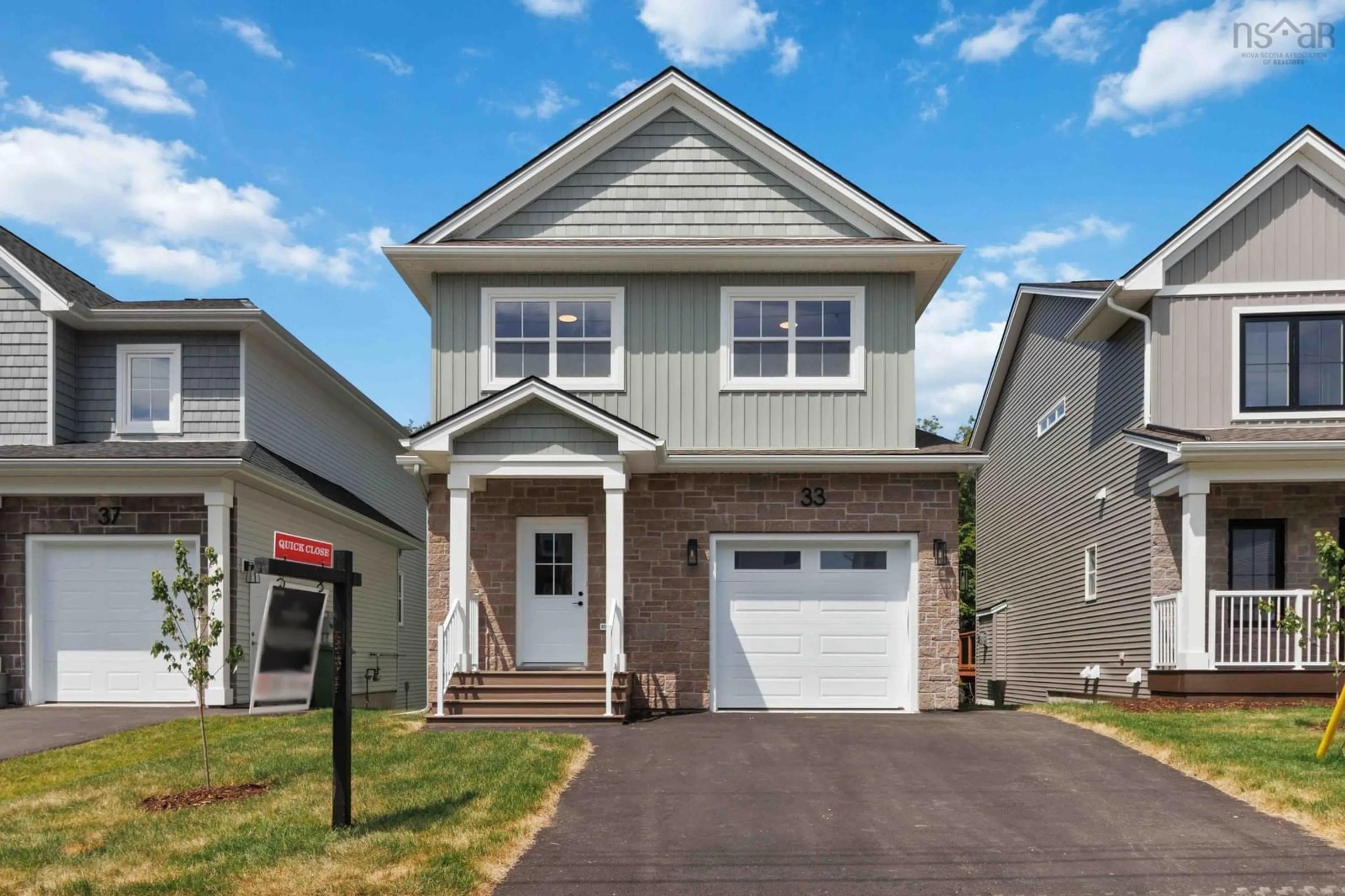 Home with vinyl exterior material, street for 33 Pearlgarden Close #PC-41, Dartmouth Nova Scotia B2X 0C3