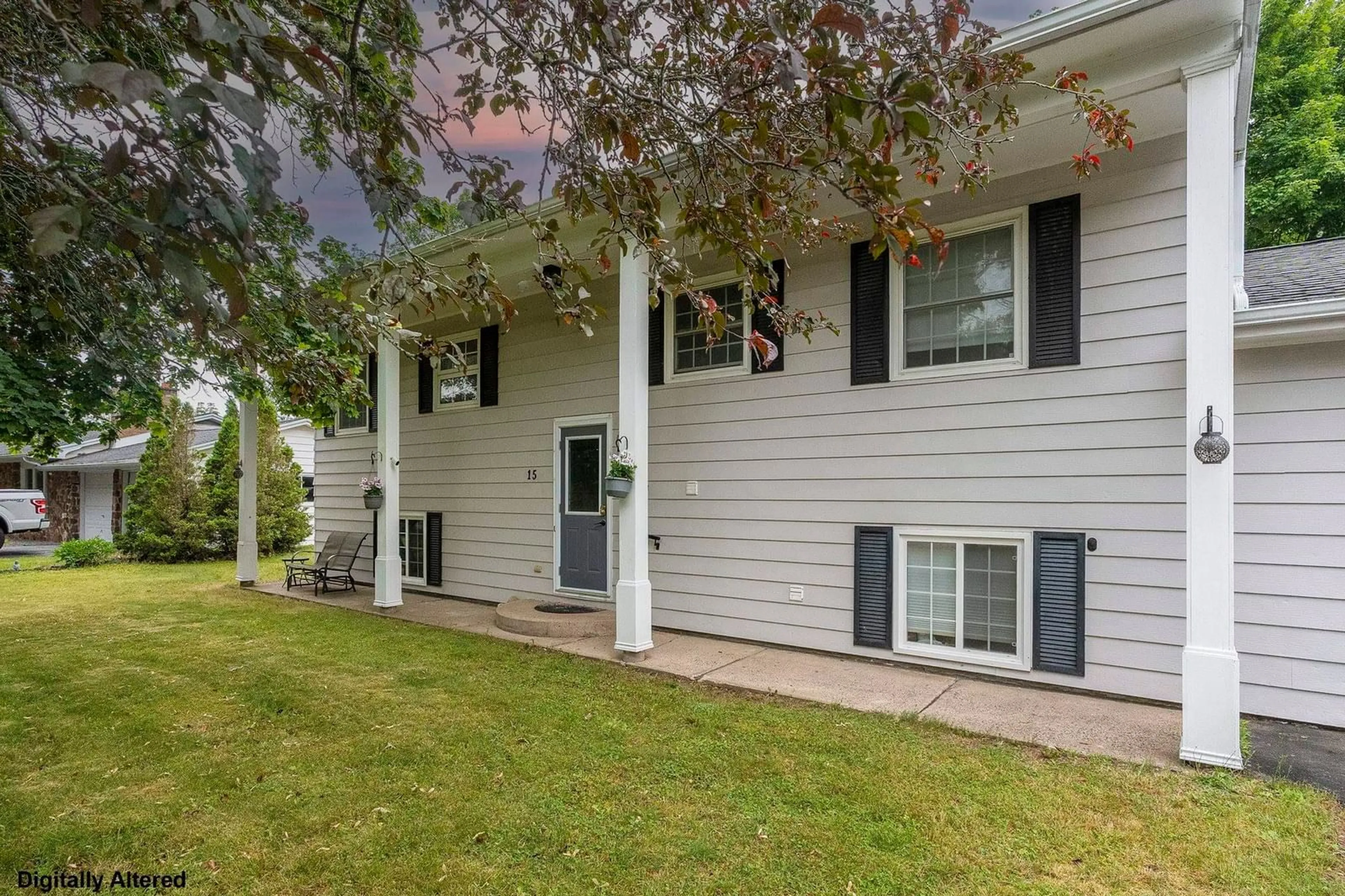 Home with vinyl exterior material, street for 15 Fowler Crt, New Minas Nova Scotia B4N 3J1