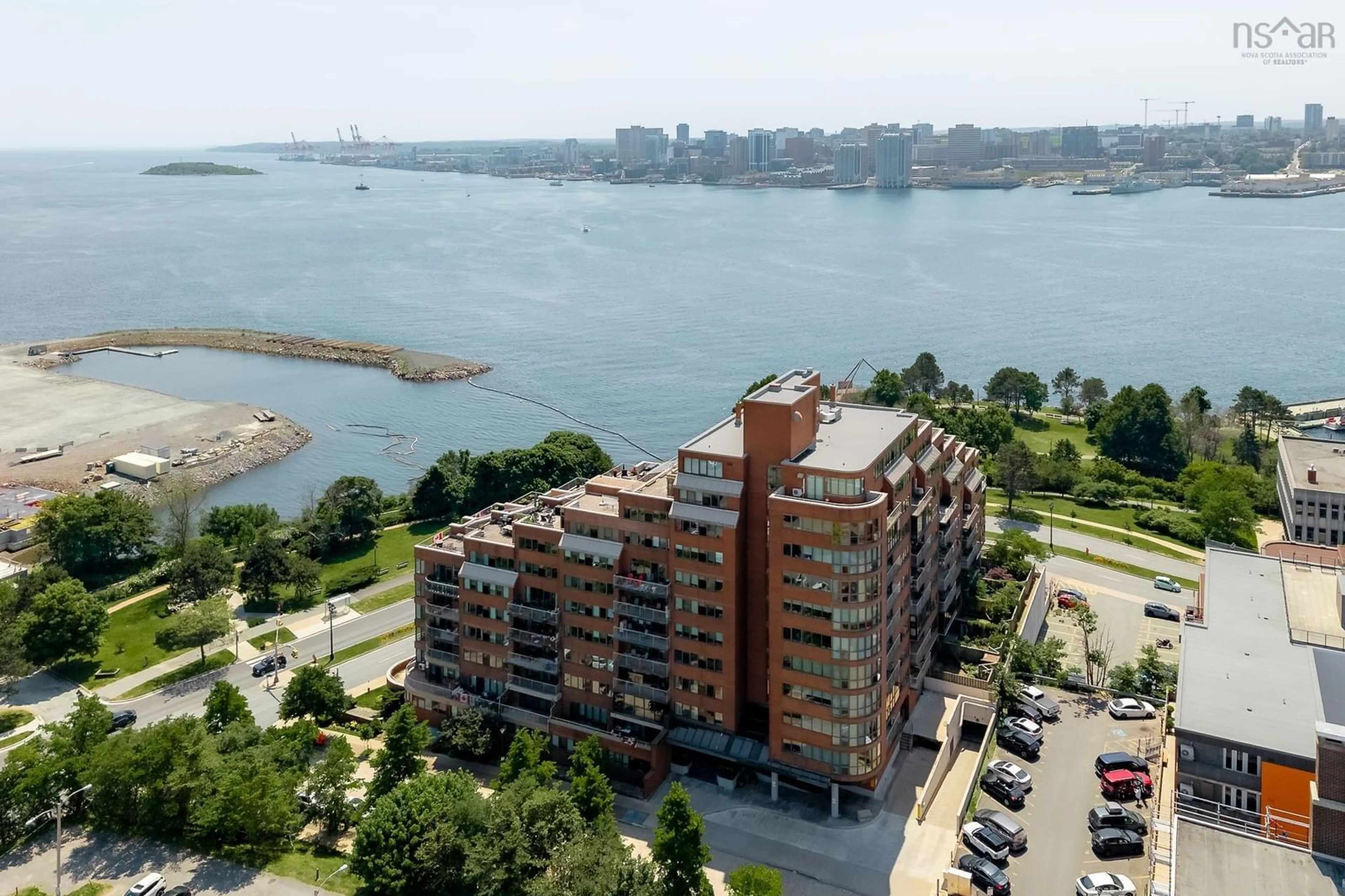 A pic from outside/outdoor area/front of a property/back of a property/a pic from drone, water/lake/river/ocean view for 1 Prince St #104, Dartmouth Nova Scotia B2Y 4L3