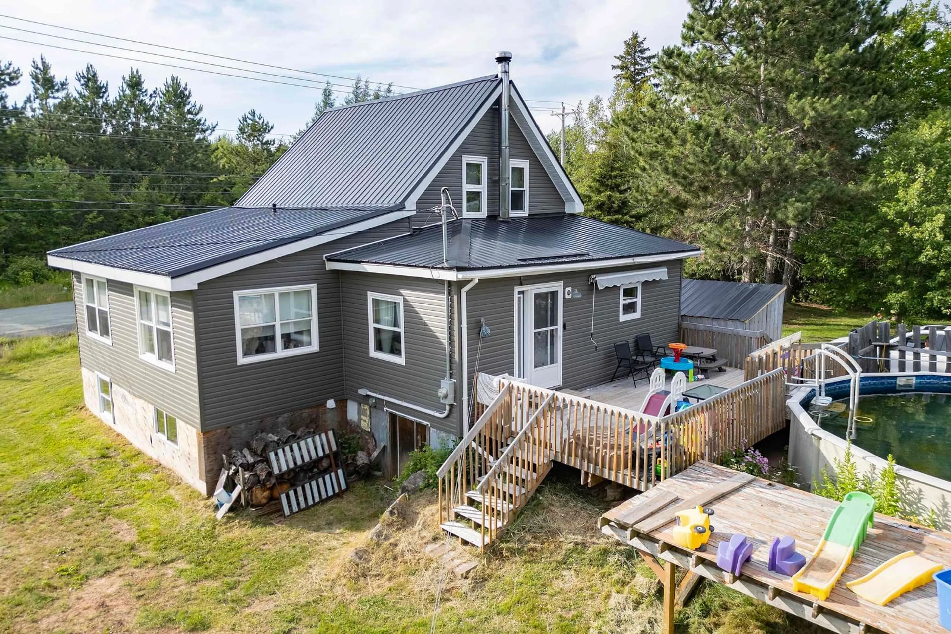 A pic from outside/outdoor area/front of a property/back of a property/a pic from drone, unknown for 4062 Highway 321, Oxford Junction Nova Scotia B0M 1P0