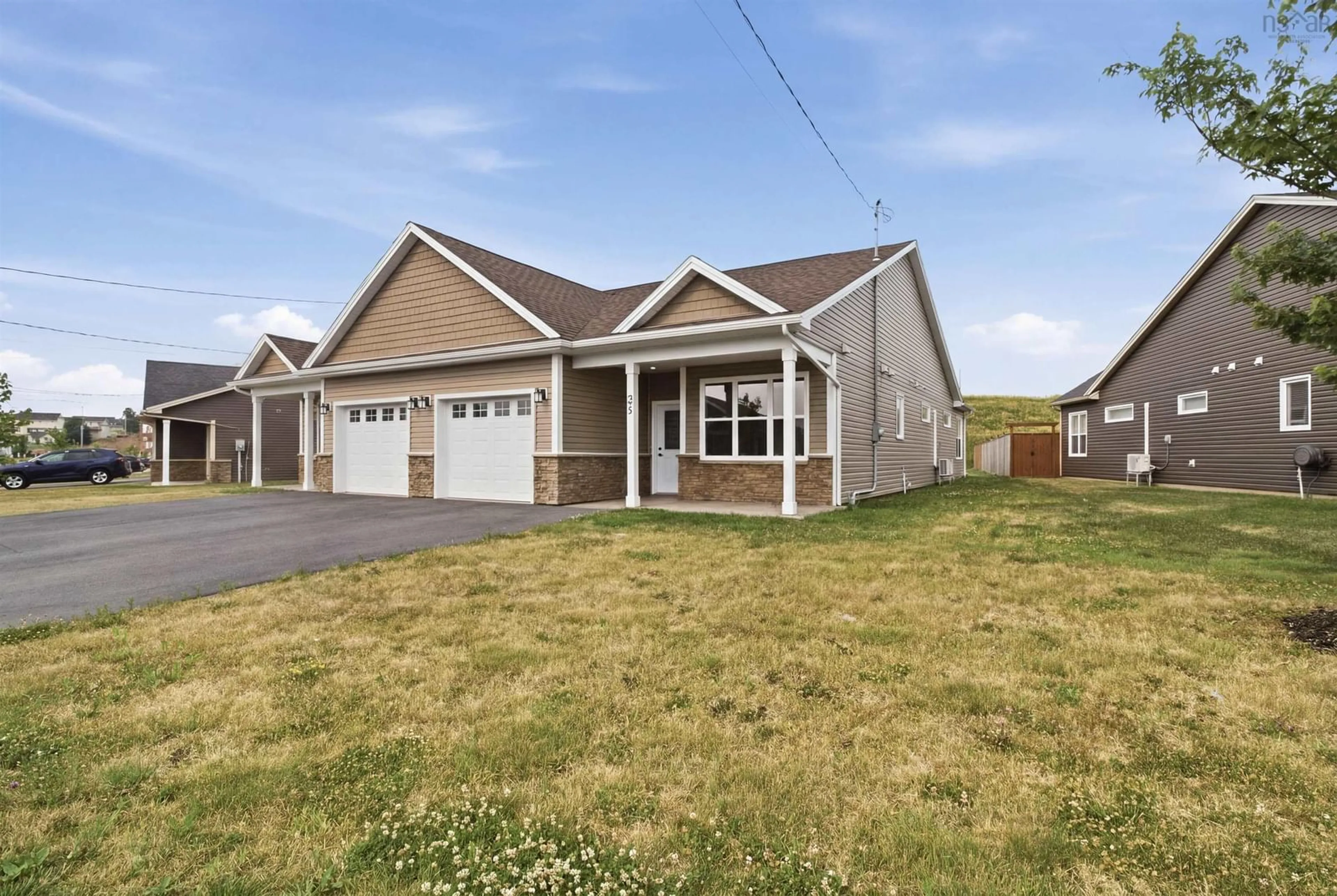 Home with vinyl exterior material, street for 35 Thistle St, Falmouth Nova Scotia B0N 2A0